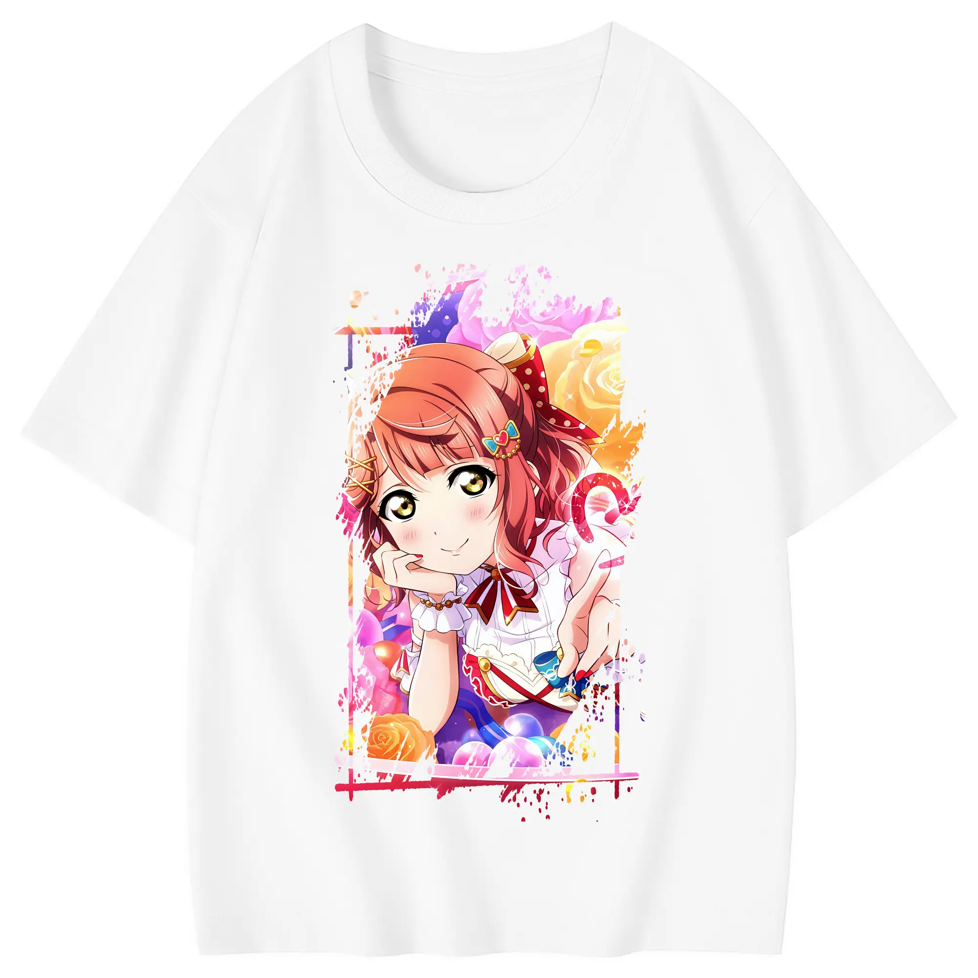 Love Live! グッズ,上原歩夢 - 綿100％ キッズTシャツ ・ フロントプリント ・ 快適 通気性 ・ スポーツ カジュアル 散歩用
