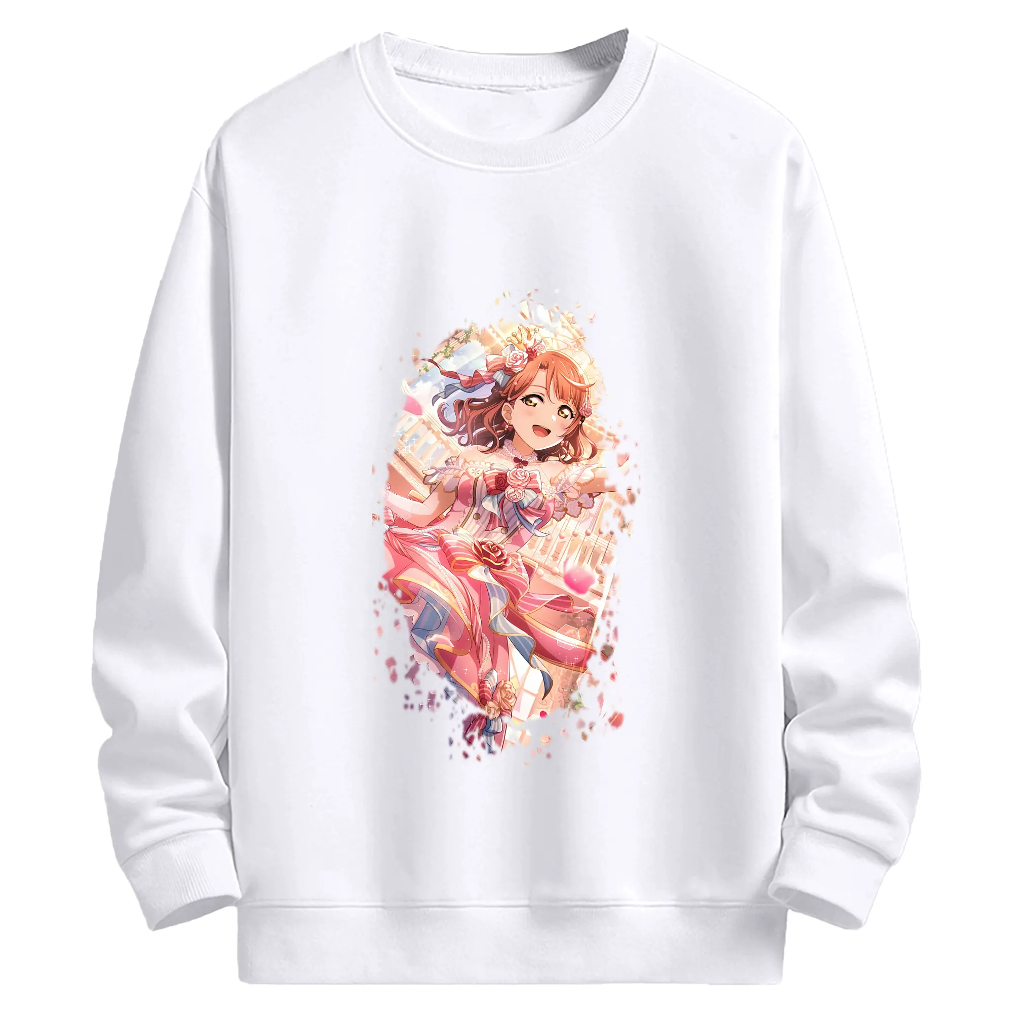 Love Live! グッズ,上原歩夢 - 高品質 クルーネック スウェット ・ コットン59％ ポリエステル41％ ・ ユニセックス 長袖 トレーナー ・ カジュアル デイリー スポーツ 散歩用