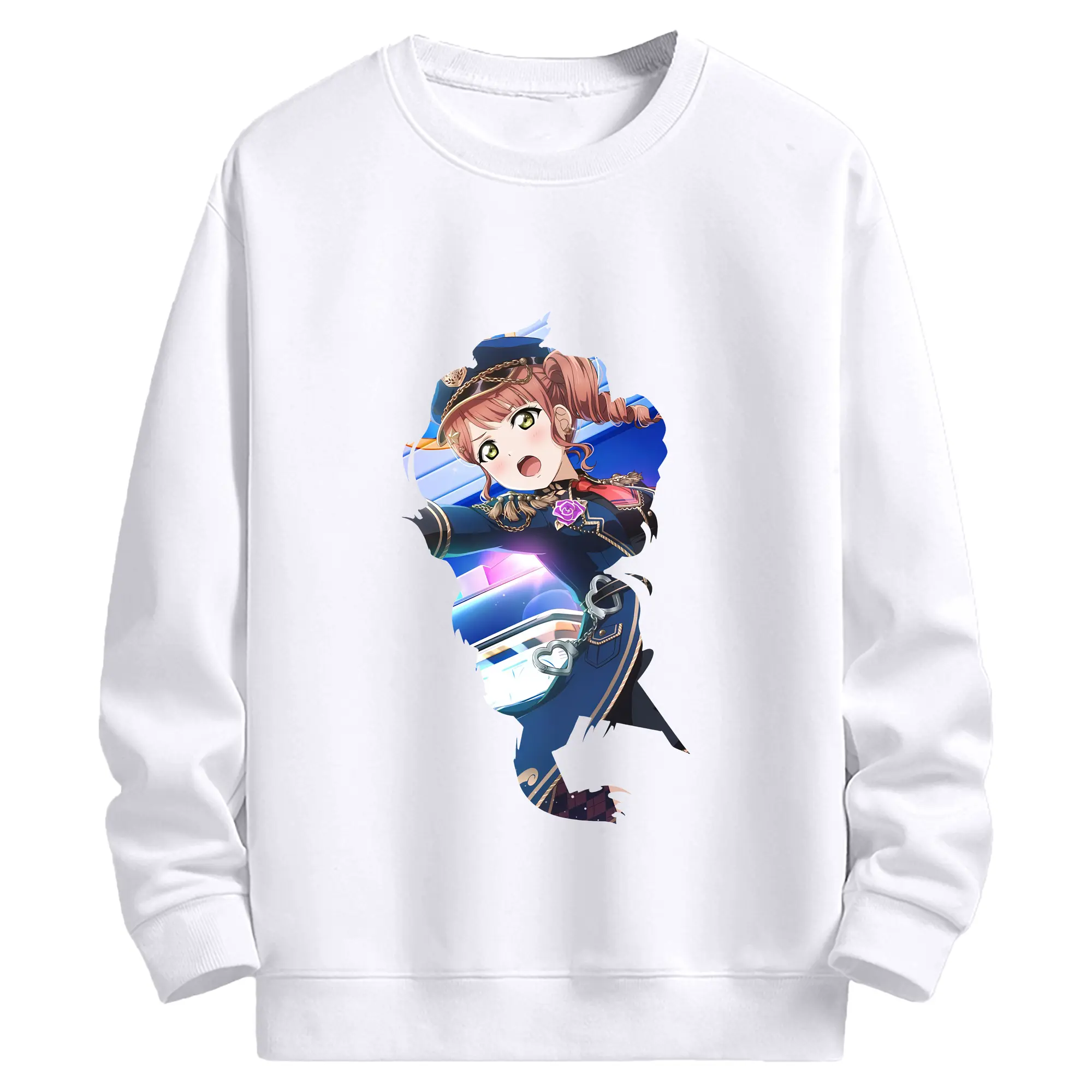 Love Live! グッズ,上原歩夢 - 高品質 クルーネック スウェット ・ コットン59％ ポリエステル41％ ・ ユニセックス 長袖 トレーナー ・ カジュアル デイリー スポーツ 散歩用