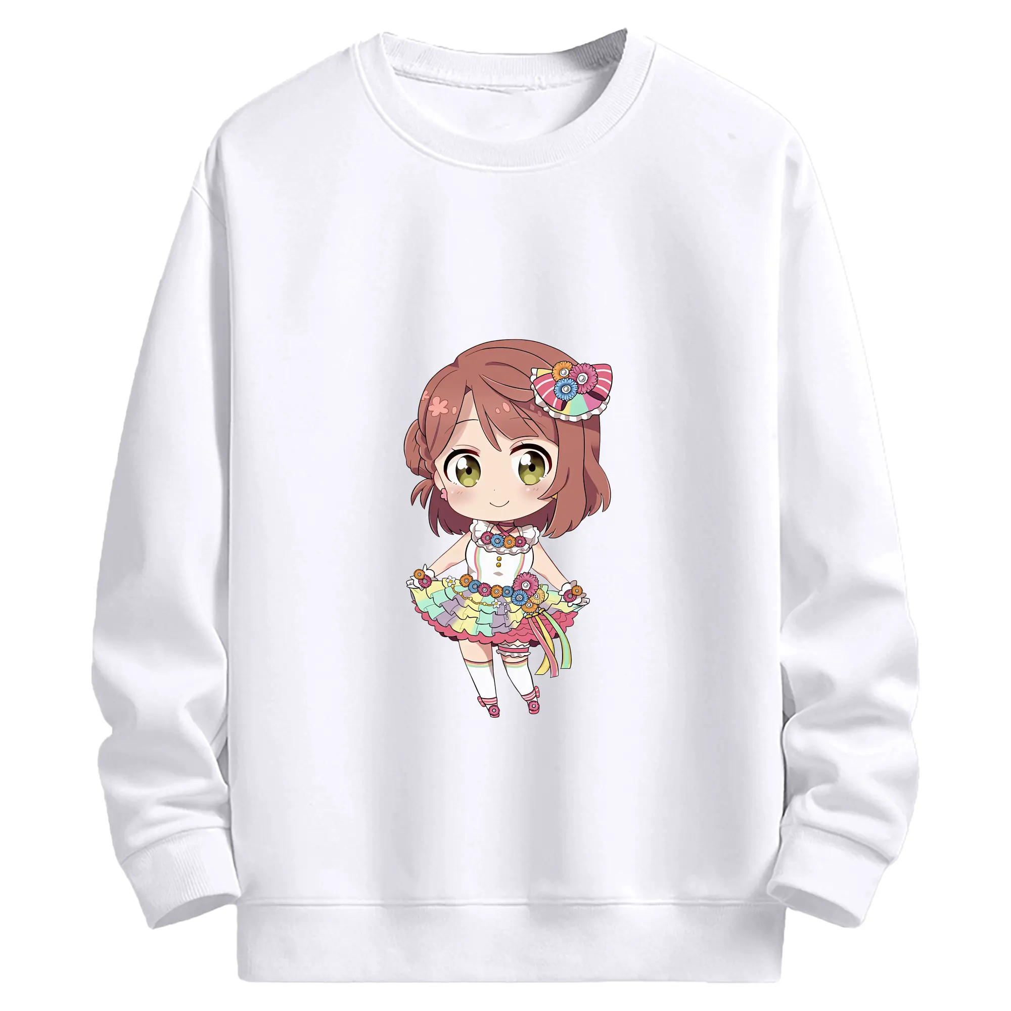 Love Live! グッズ,上原歩夢 - 高品質 クルーネック スウェット ・ コットン59％ ポリエステル41％ ・ ユニセックス 長袖 トレーナー ・ カジュアル デイリー スポーツ 散歩用