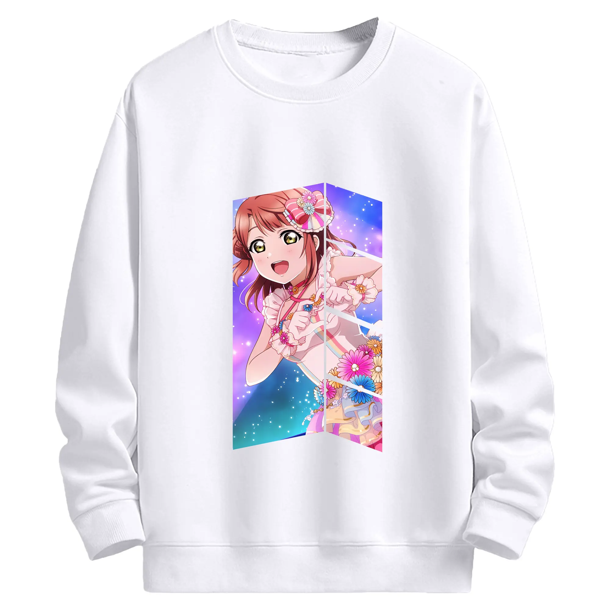 Love Live! グッズ,上原歩夢 - 高品質 クルーネック スウェット ・ コットン59％ ポリエステル41％ ・ ユニセックス 長袖 トレーナー ・ カジュアル デイリー スポーツ 散歩用