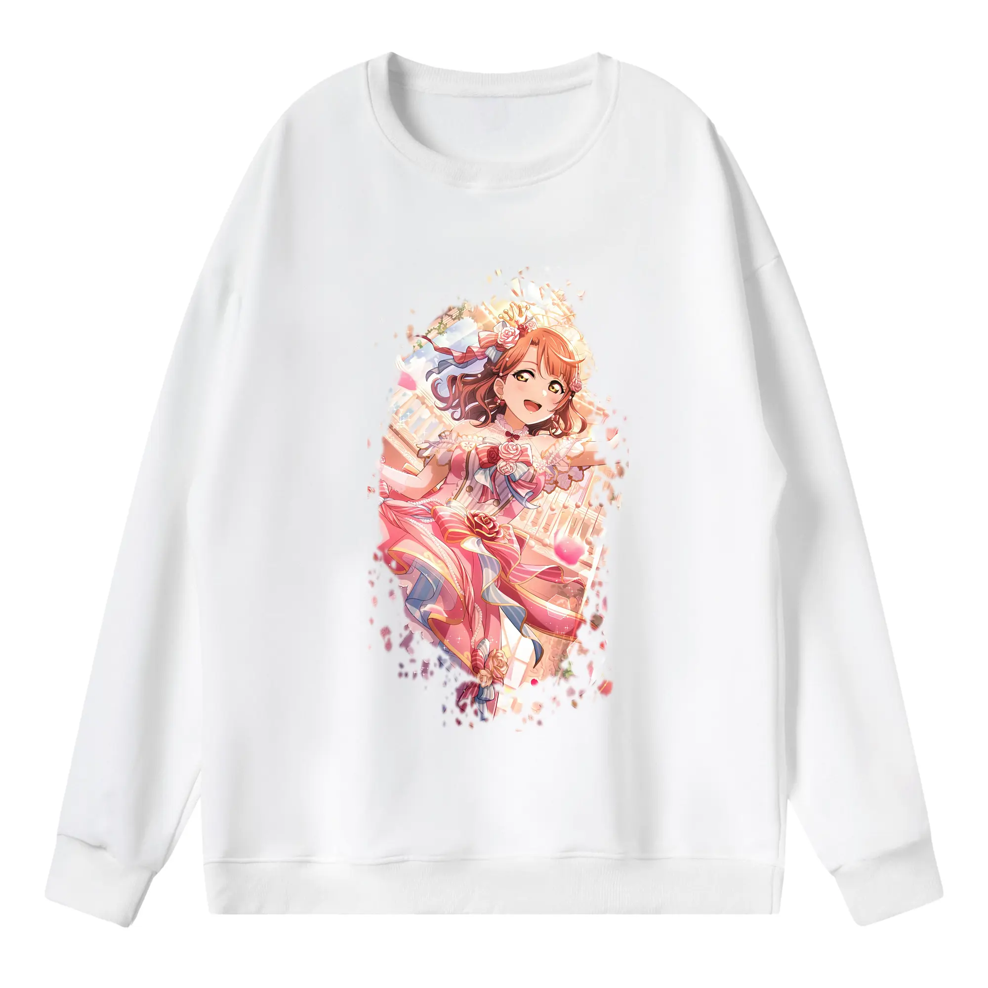 Love Live! グッズ,上原歩夢 - 薄手 クルーネック スウェット 裏毛260g · ポリエステル 春秋向け カジュアル 男女兼用 · トレーナー デイリー スポーツ 散歩に最適