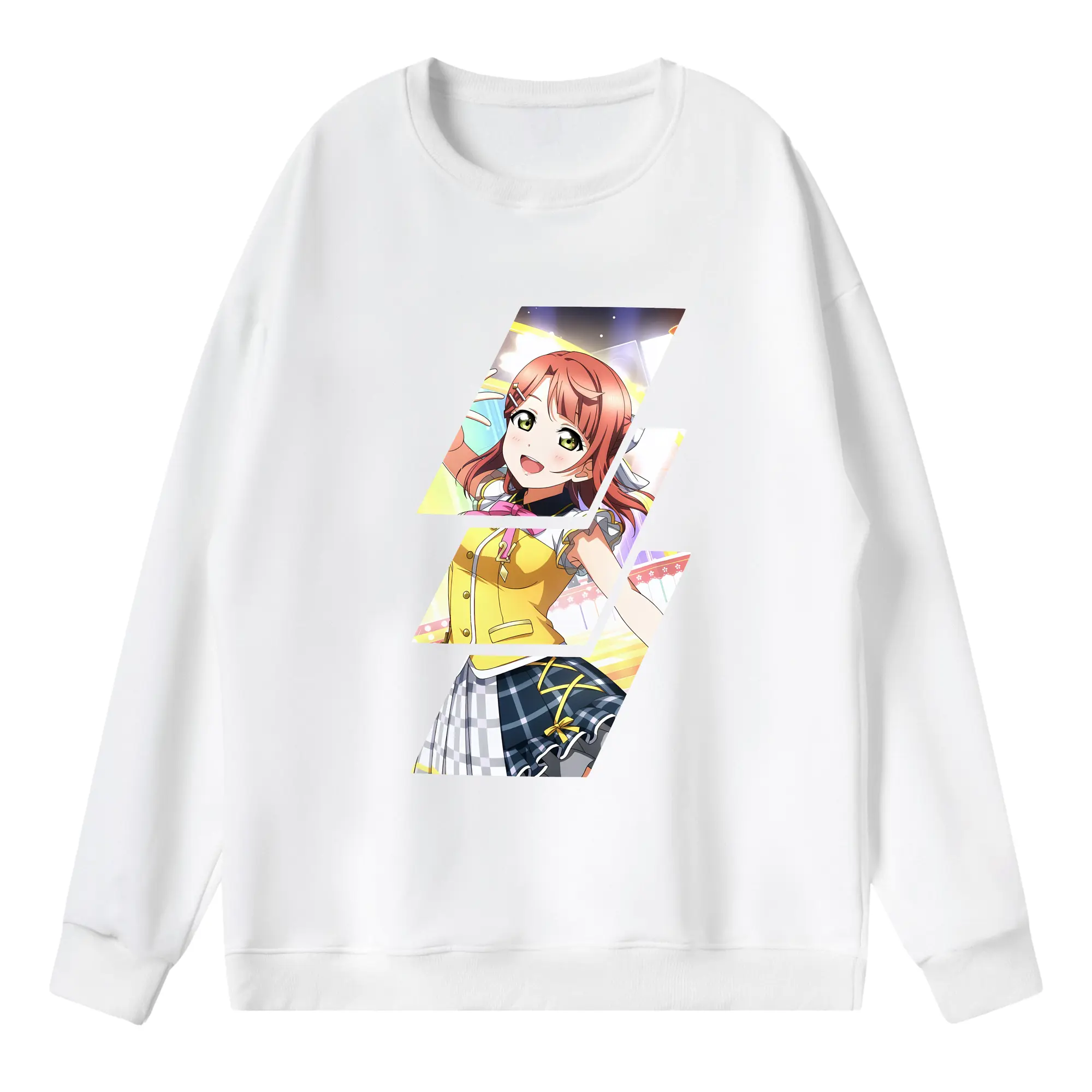 Love Live! グッズ,上原歩夢 - 薄手 クルーネック スウェット 裏毛260g · ポリエステル 春秋向け カジュアル 男女兼用 · トレーナー デイリー スポーツ 散歩に最適