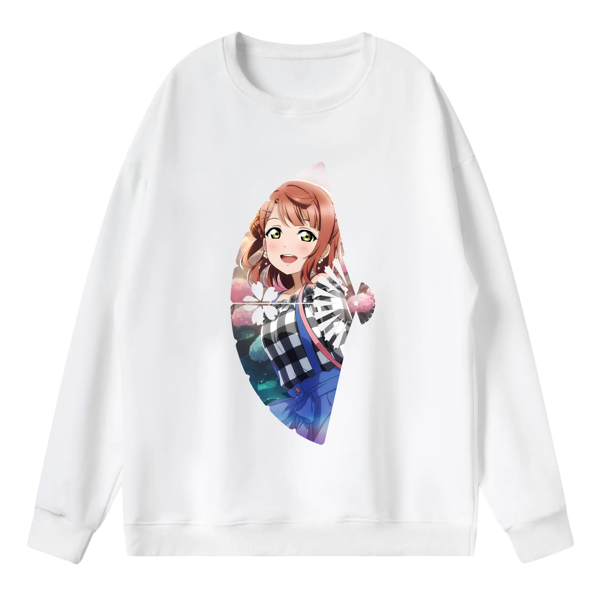 Love Live! グッズ,上原歩夢 - 薄手 クルーネック スウェット 裏毛260g · ポリエステル 春秋向け カジュアル 男女兼用 · トレーナー デイリー スポーツ 散歩に最適