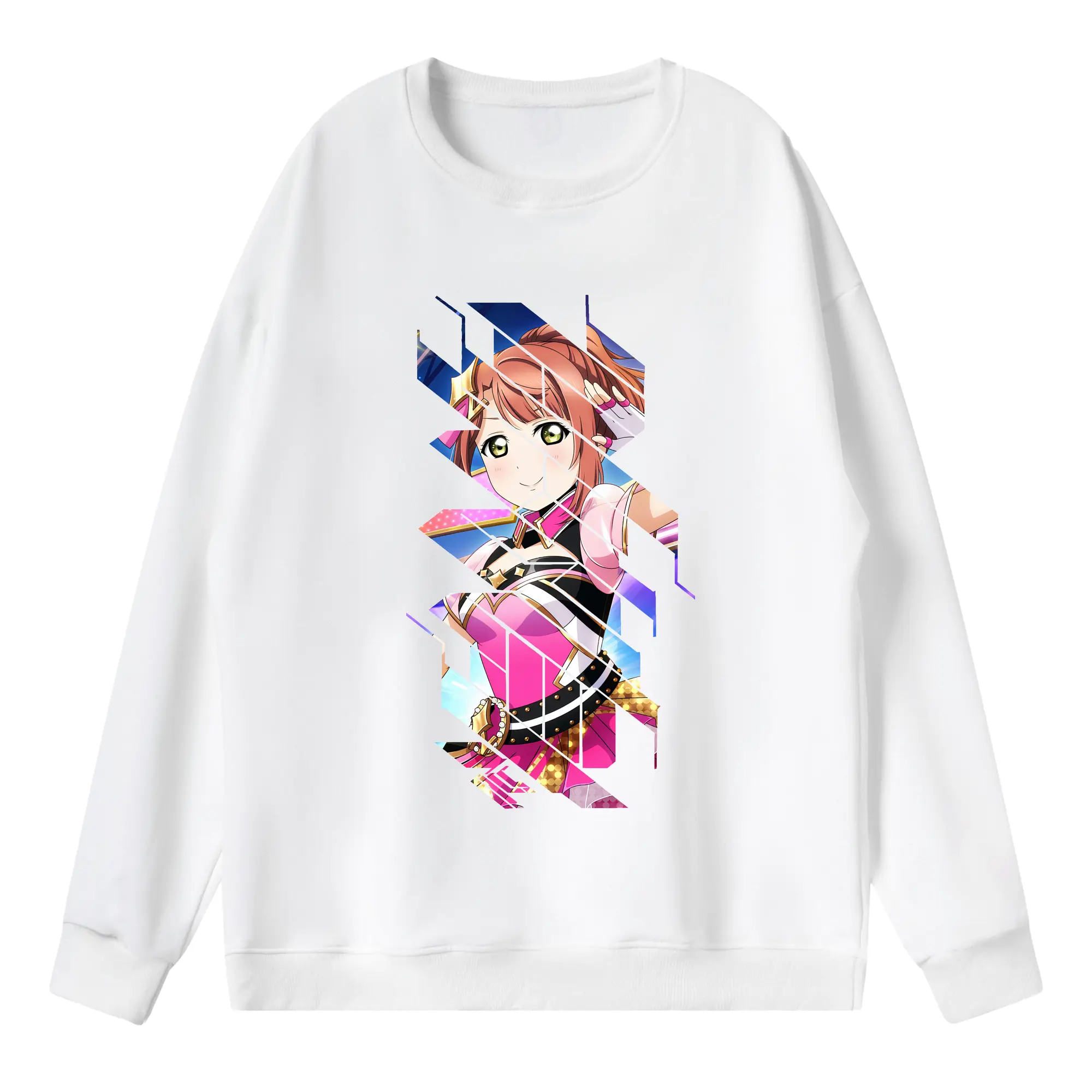 Love Live! グッズ,上原歩夢 - 薄手 クルーネック スウェット 裏毛260g · ポリエステル 春秋向け カジュアル 男女兼用 · トレーナー デイリー スポーツ 散歩に最適