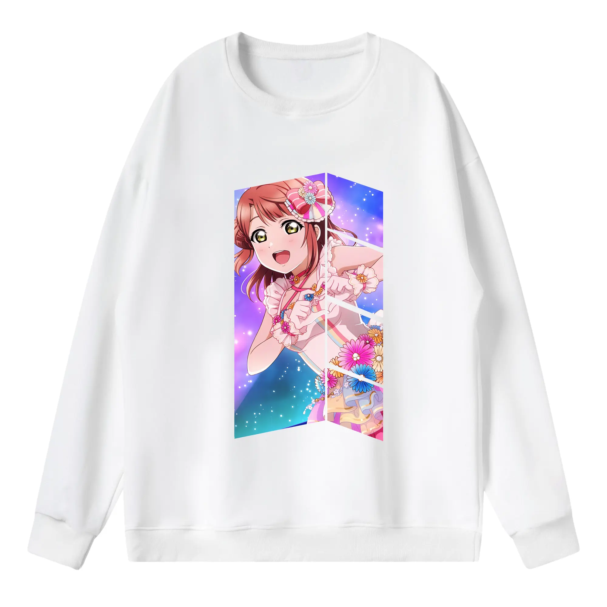 Love Live! グッズ,上原歩夢 - 薄手 クルーネック スウェット 裏毛260g · ポリエステル 春秋向け カジュアル 男女兼用 · トレーナー デイリー スポーツ 散歩に最適