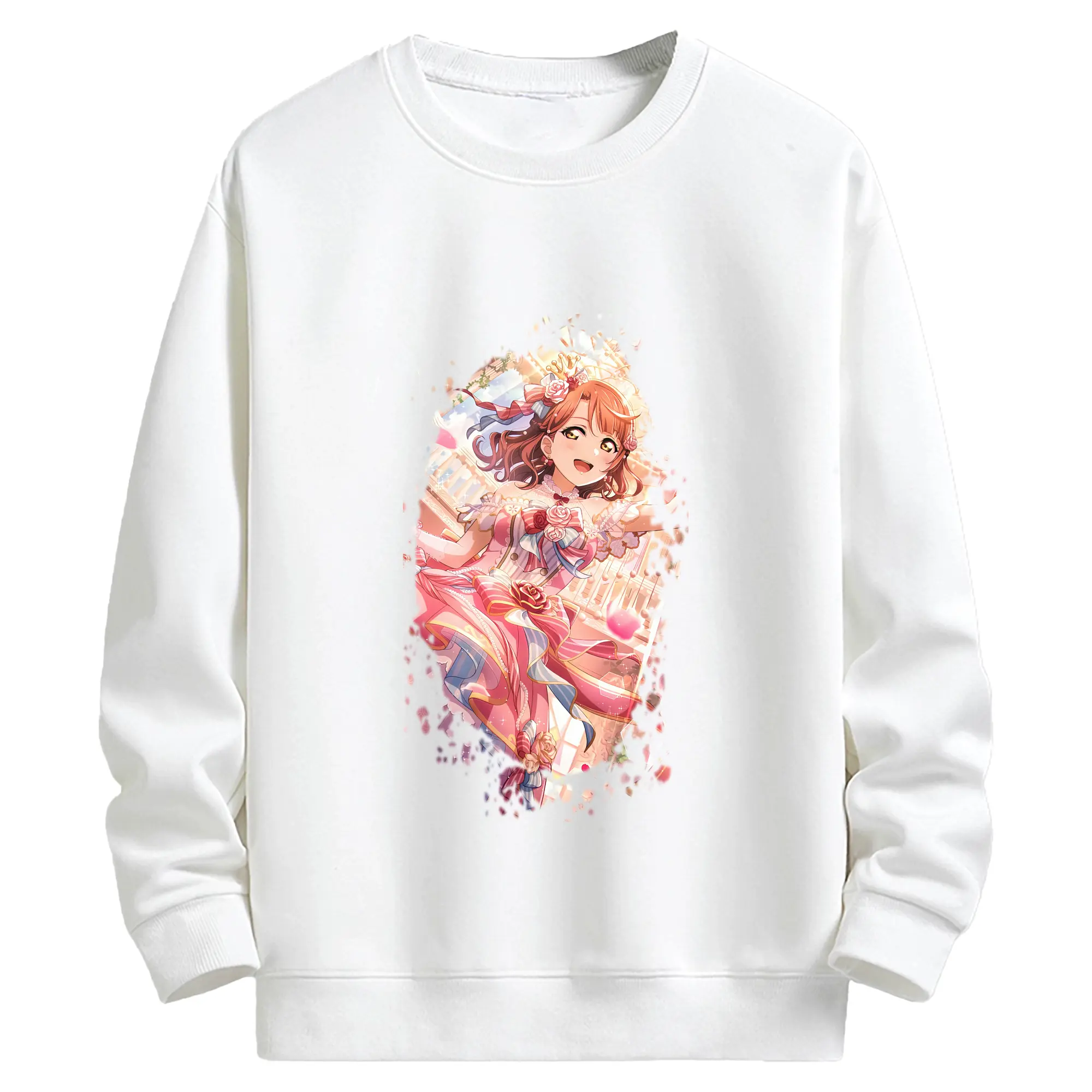 Love Live! グッズ,上原歩夢 - キッズ クルーネックスウェットシャツ ・ フロントプリント ・ 綿80％ ポリエステル20％ ・ 快適 通学 スポーツ 日常使い お散歩用