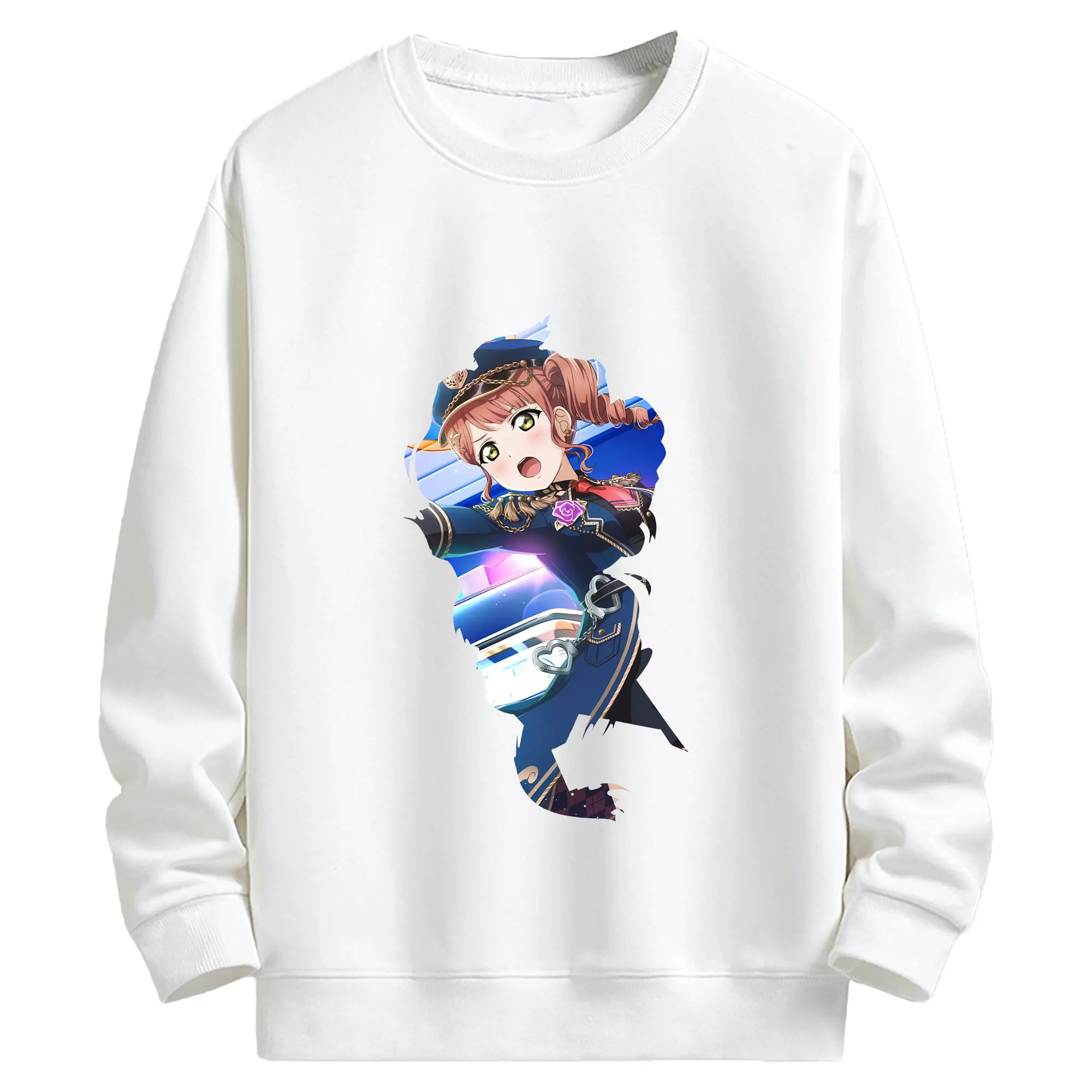 Love Live! グッズ,上原歩夢 - キッズ クルーネックスウェットシャツ ・ フロントプリント ・ 綿80％ ポリエステル20％ ・ 快適 通学 スポーツ 日常使い お散歩用