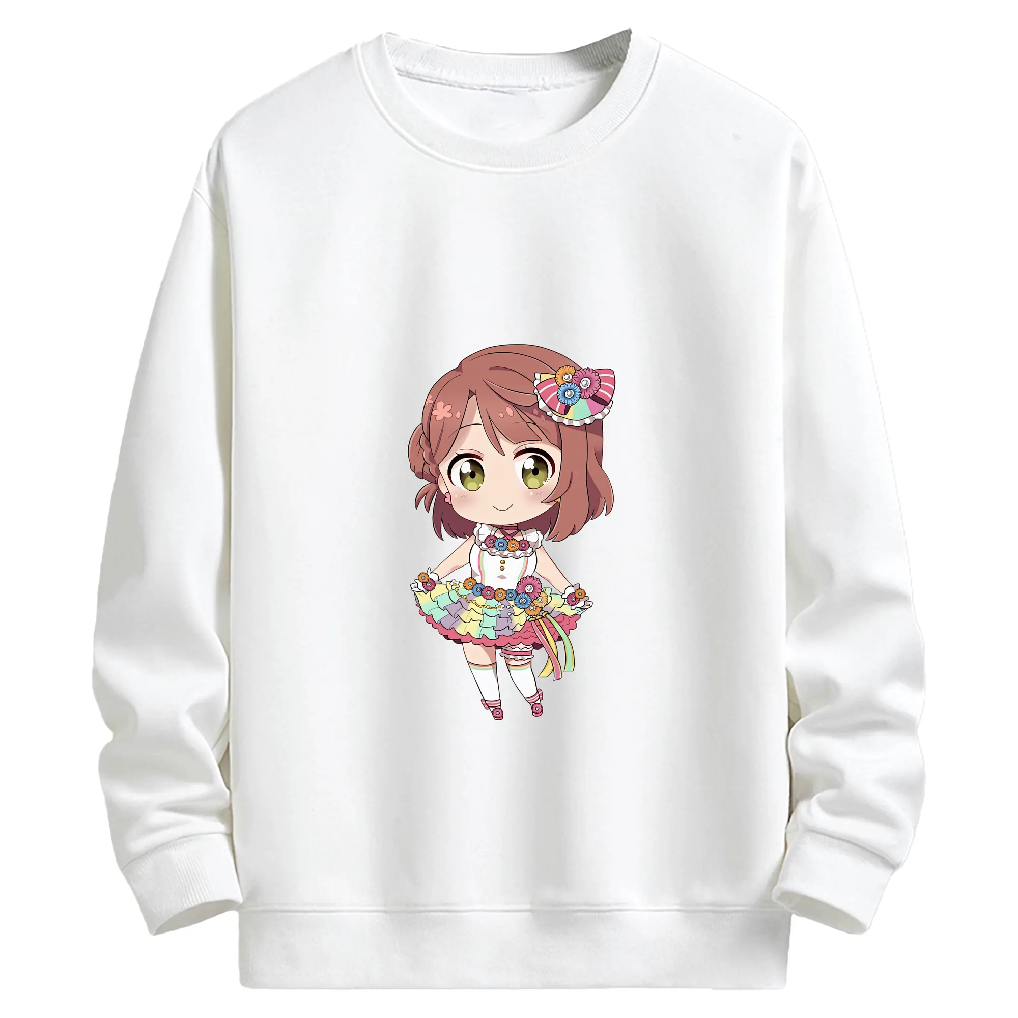 Love Live! グッズ,上原歩夢 - キッズ クルーネックスウェットシャツ ・ フロントプリント ・ 綿80％ ポリエステル20％ ・ 快適 通学 スポーツ 日常使い お散歩用