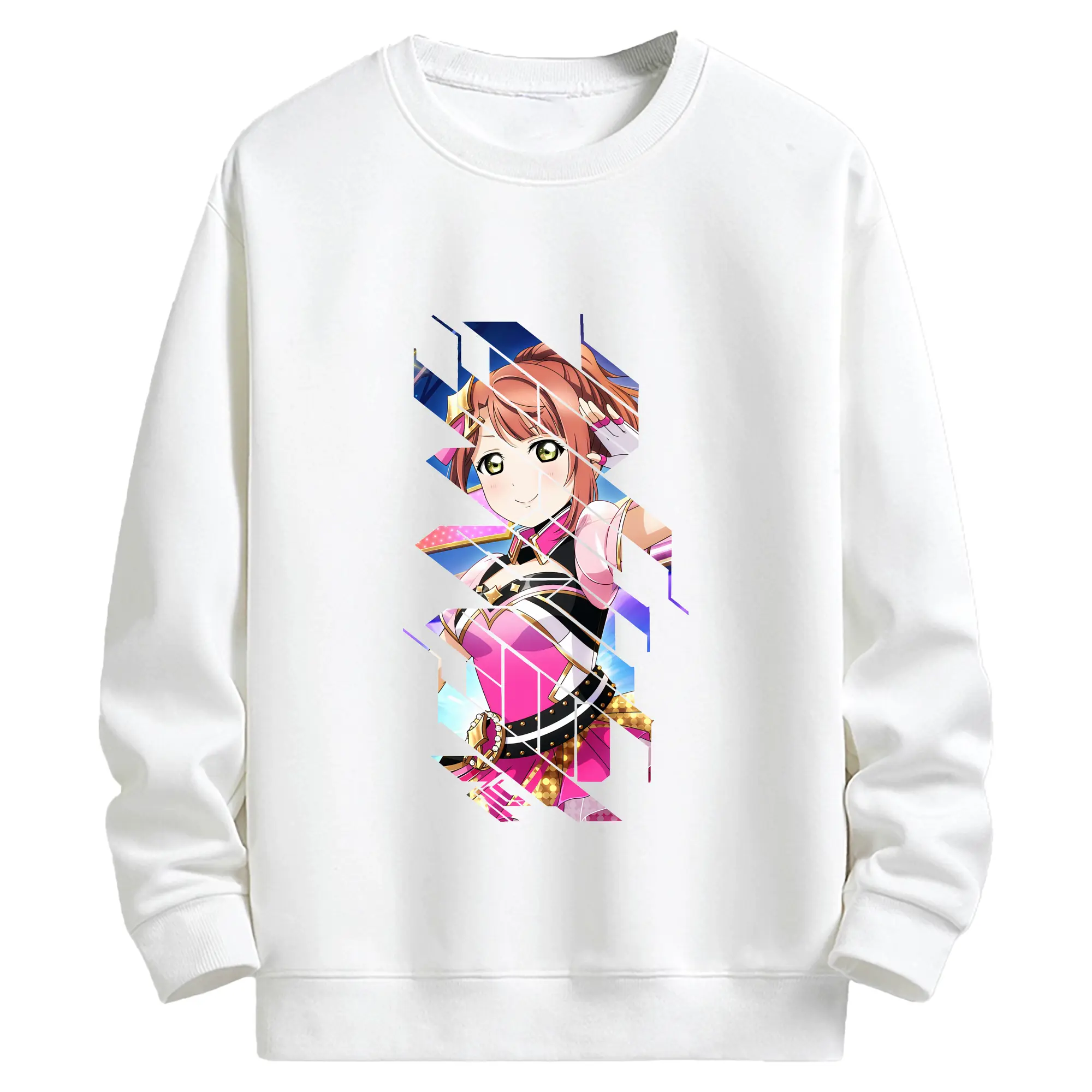 Love Live! グッズ,上原歩夢 - キッズ クルーネックスウェットシャツ ・ フロントプリント ・ 綿80％ ポリエステル20％ ・ 快適 通学 スポーツ 日常使い お散歩用