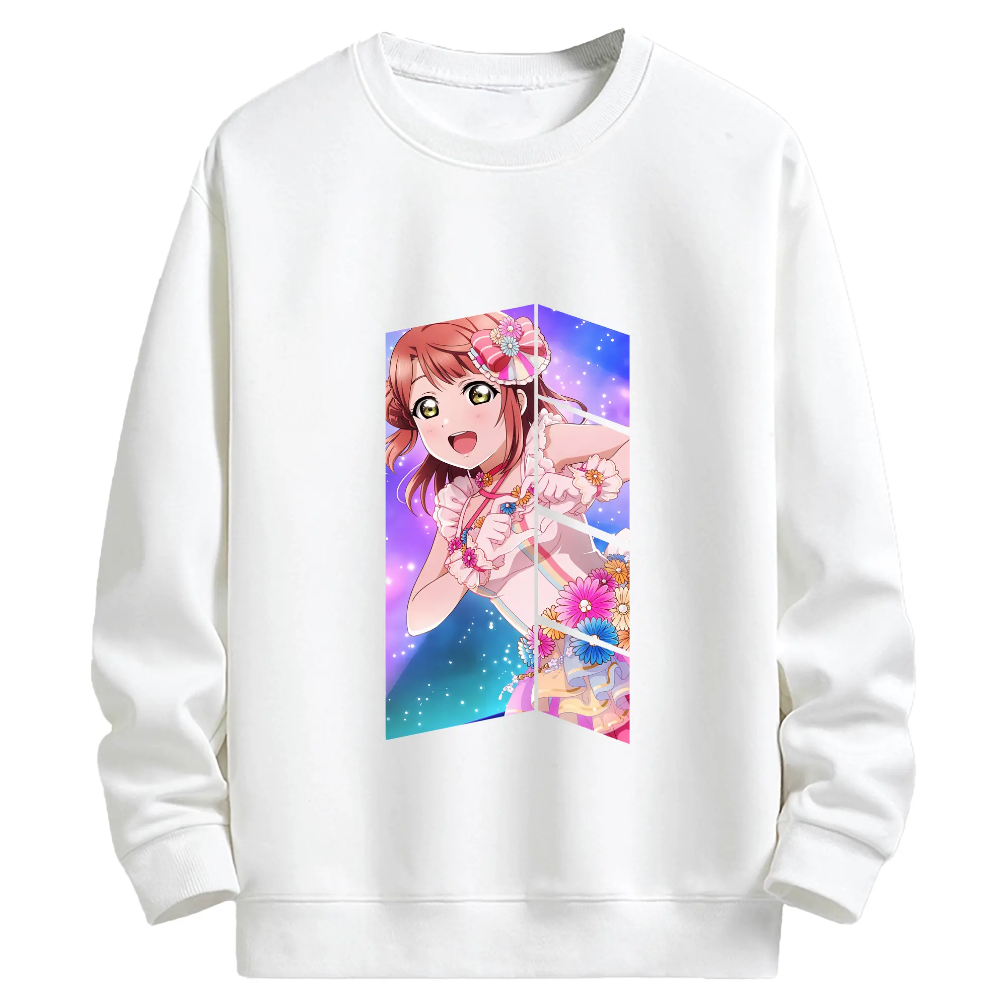 Love Live! グッズ,上原歩夢 - キッズ クルーネックスウェットシャツ ・ フロントプリント ・ 綿80％ ポリエステル20％ ・ 快適 通学 スポーツ 日常使い お散歩用