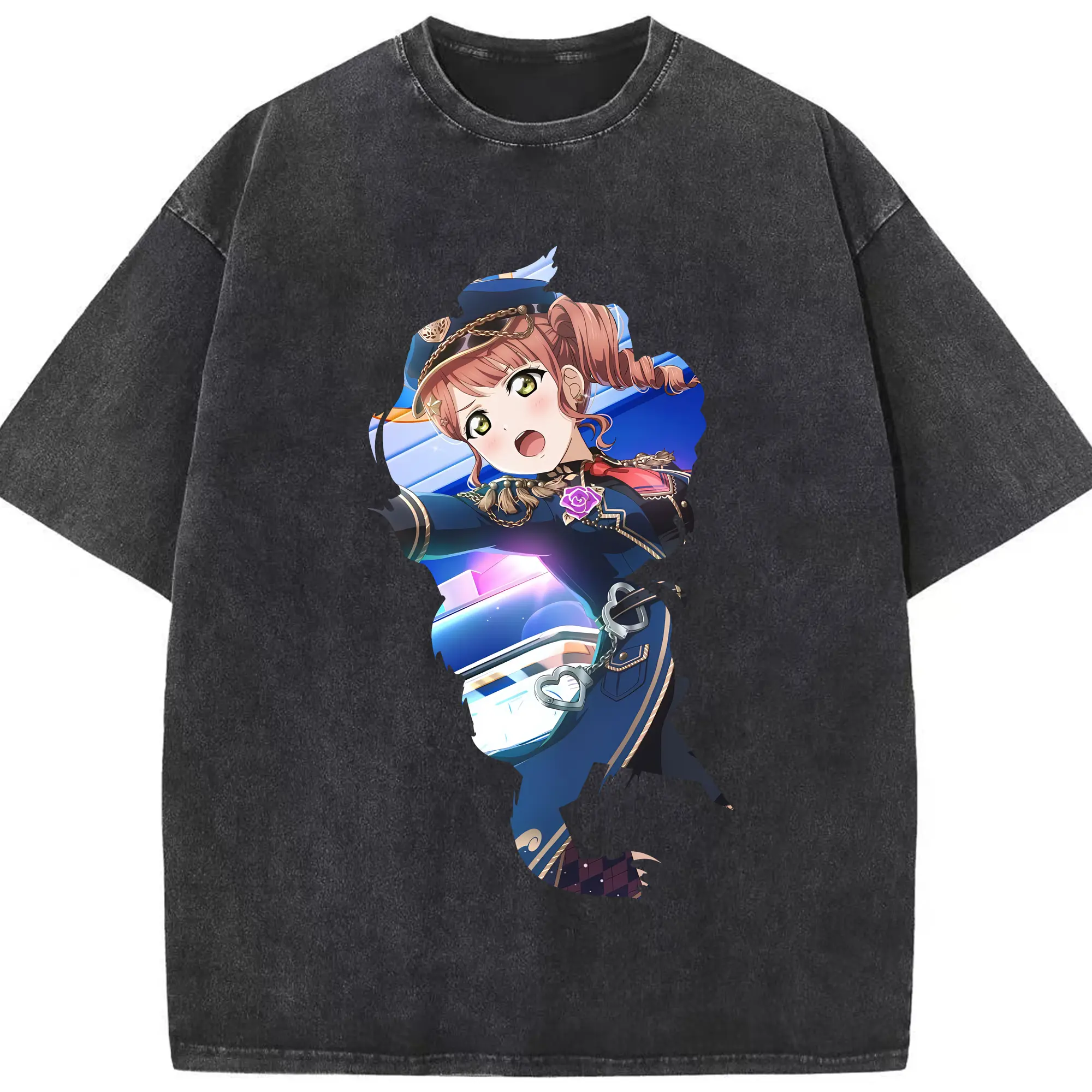 Love Live! グッズ,上原歩夢 - 綿100％ ヴィンテージ風 半袖Tシャツ ・ フロントプリント ・ 柔らか肌触り ・ 通気性 快適 ・ スポーツ カジュアル 外出用