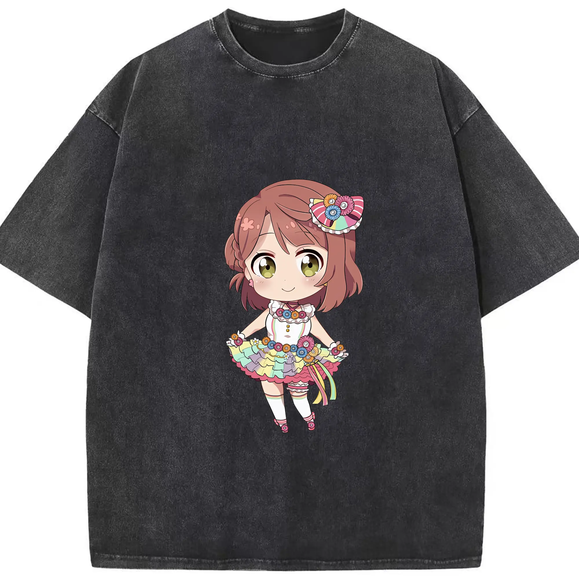 Love Live! グッズ,上原歩夢 - 綿100％ ヴィンテージ風 半袖Tシャツ ・ フロントプリント ・ 柔らか肌触り ・ 通気性 快適 ・ スポーツ カジュアル 外出用