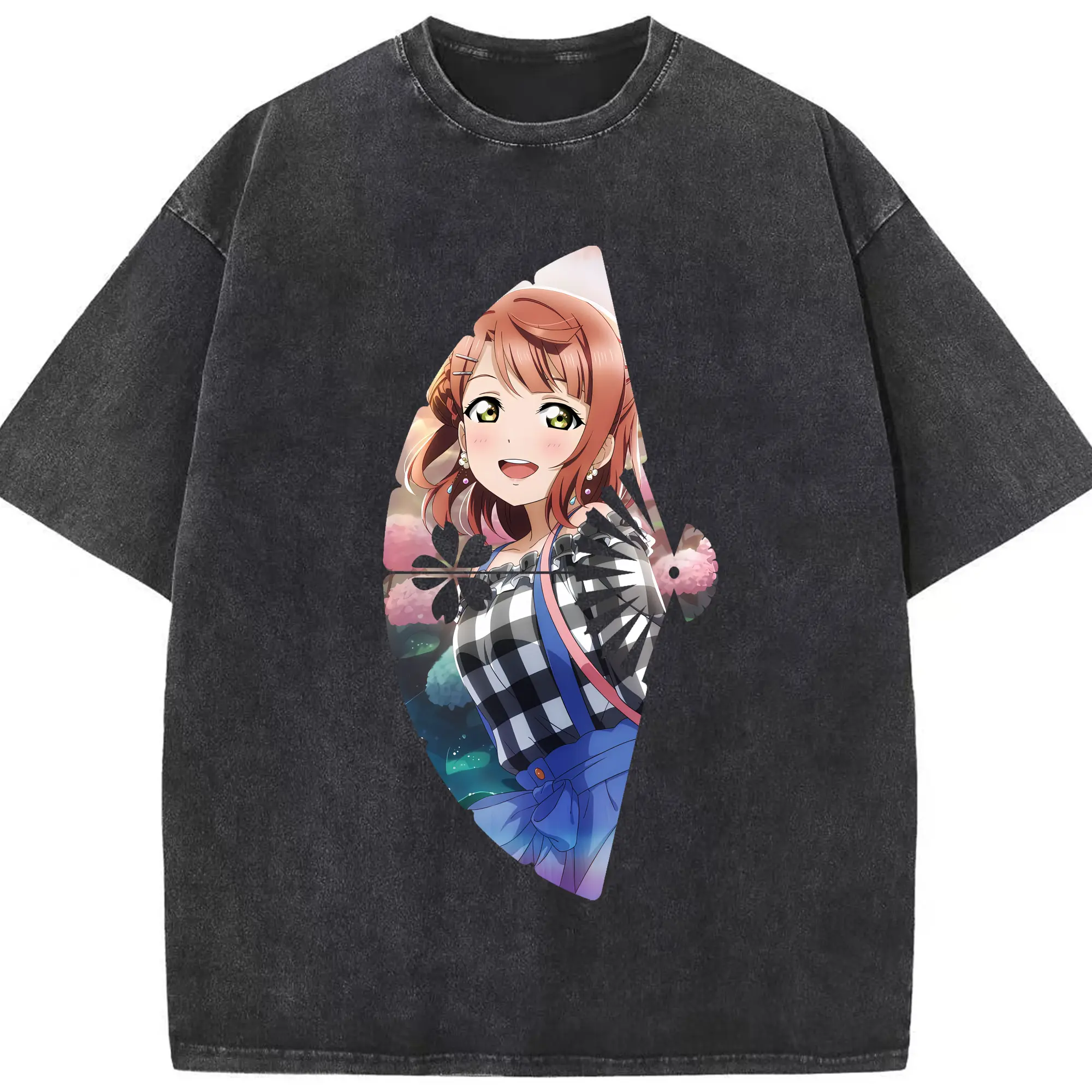 Love Live! グッズ,上原歩夢 - 綿100％ ヴィンテージ風 半袖Tシャツ ・ フロントプリント ・ 柔らか肌触り ・ 通気性 快適 ・ スポーツ カジュアル 外出用