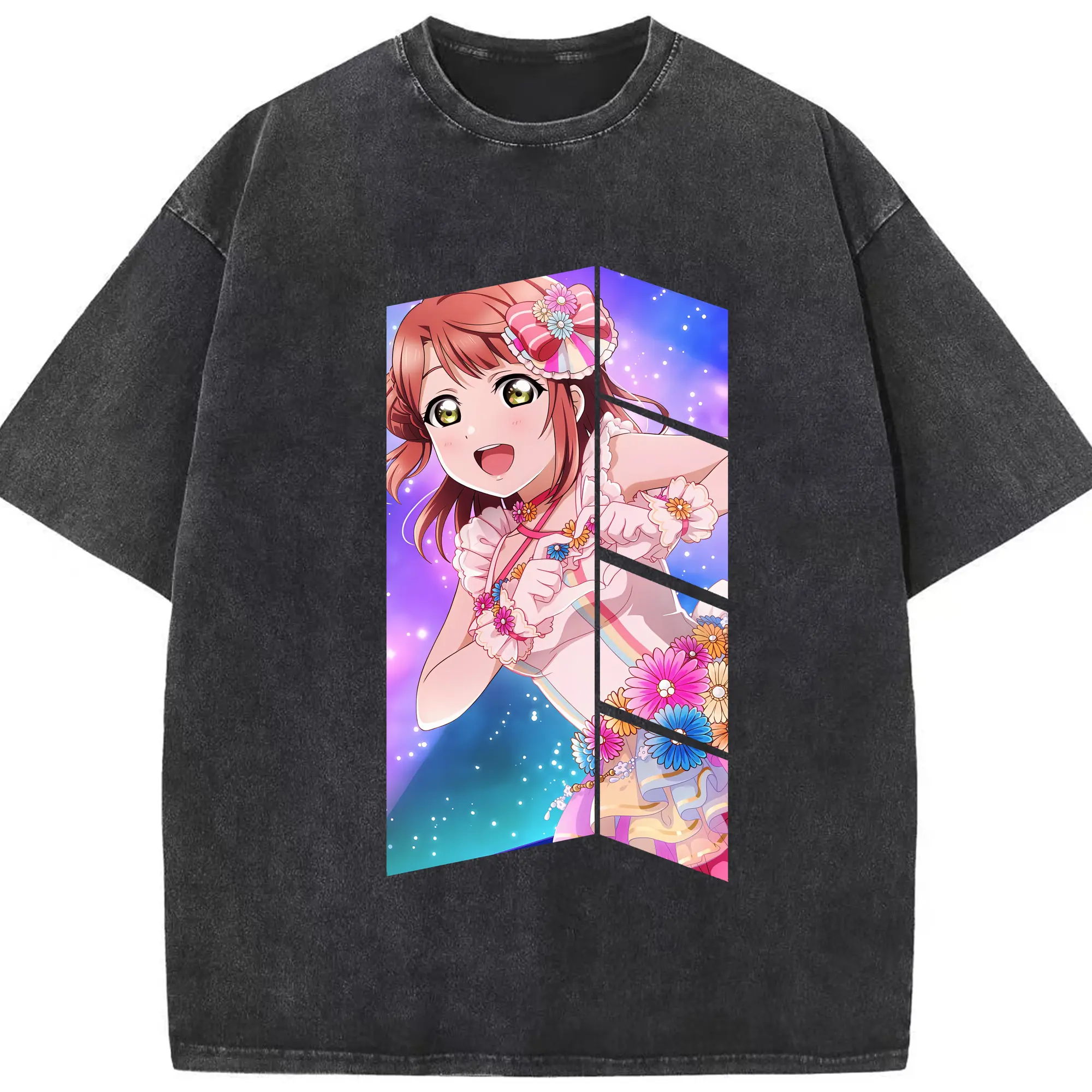 Love Live! グッズ,上原歩夢 - 綿100％ ヴィンテージ風 半袖Tシャツ ・ フロントプリント ・ 柔らか肌触り ・ 通気性 快適 ・ スポーツ カジュアル 外出用