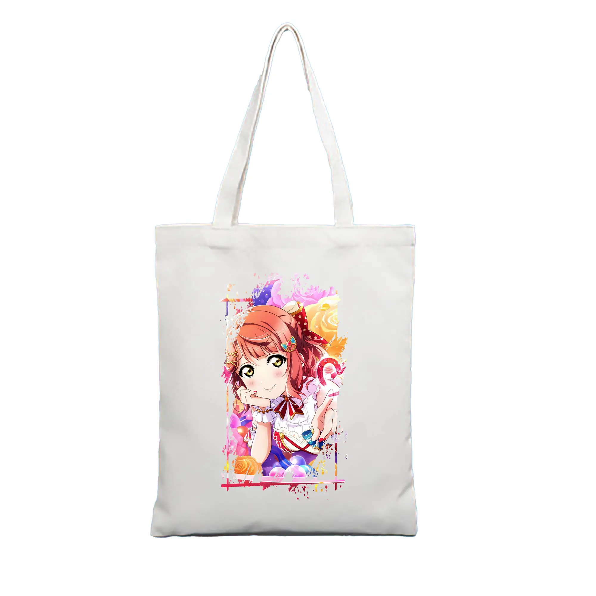 Love Live! グッズ,上原歩夢 - 縦型キャンバス手提げバッグ（トートバッグ） ・ キャンバス素材 ・ ショッピング用 ・ 軽量 丈夫 お手入れ簡単
