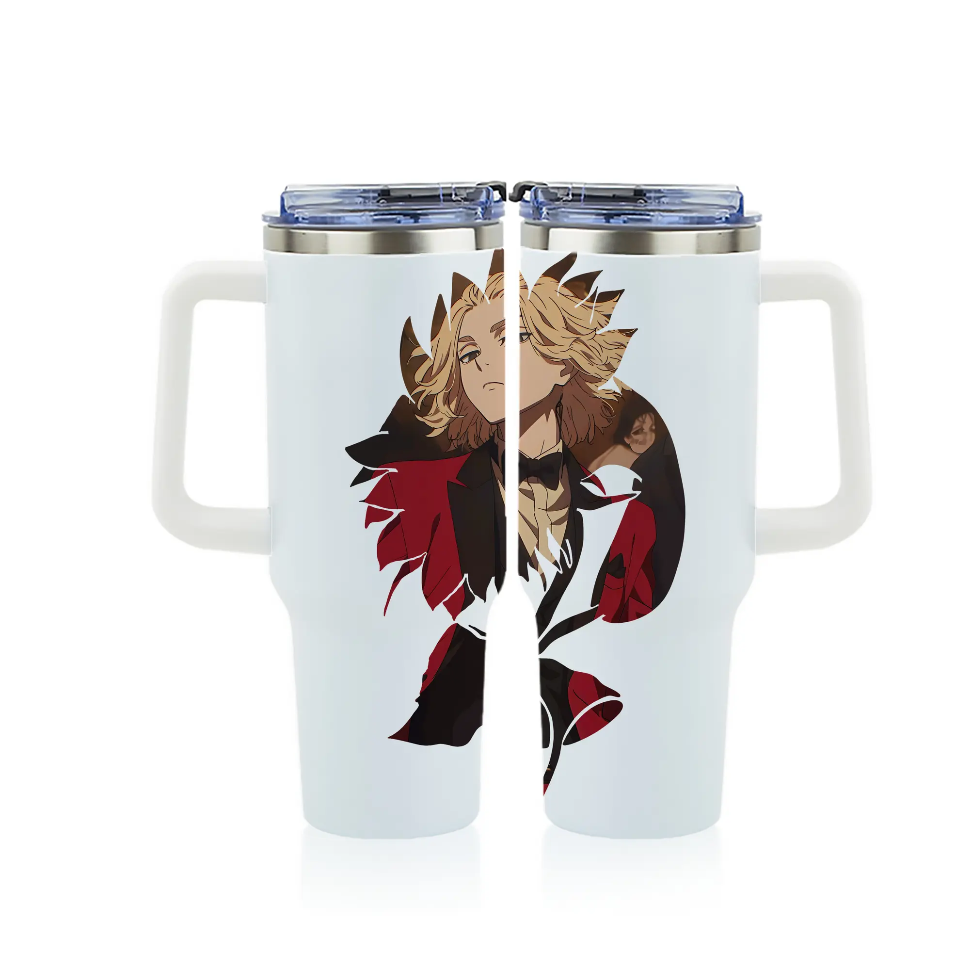 東京リベンジャーズ グッズ,佐野万次郎 - 1200mL フルプリント車用タンブラー ・ 304ステンレス 内側 ・ 201ステンレス 外側 ・ 保温 保冷 ・ 通勤 ドライブ アウトドア用