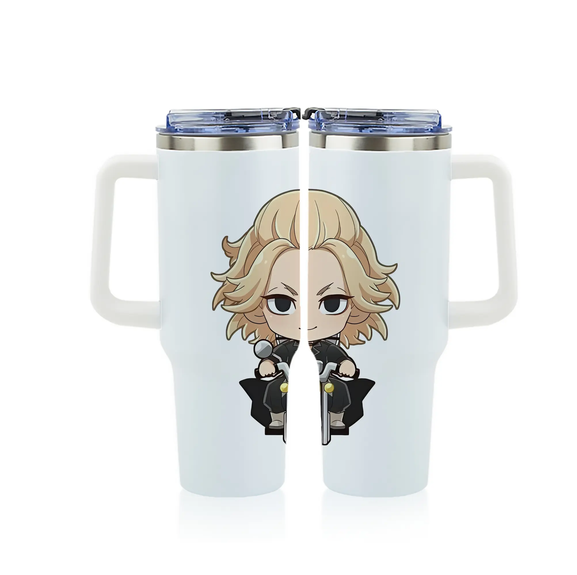 東京リベンジャーズ グッズ,佐野万次郎 - 1200mL フルプリント車用タンブラー ・ 304ステンレス 内側 ・ 201ステンレス 外側 ・ 保温 保冷 ・ 通勤 ドライブ アウトドア用