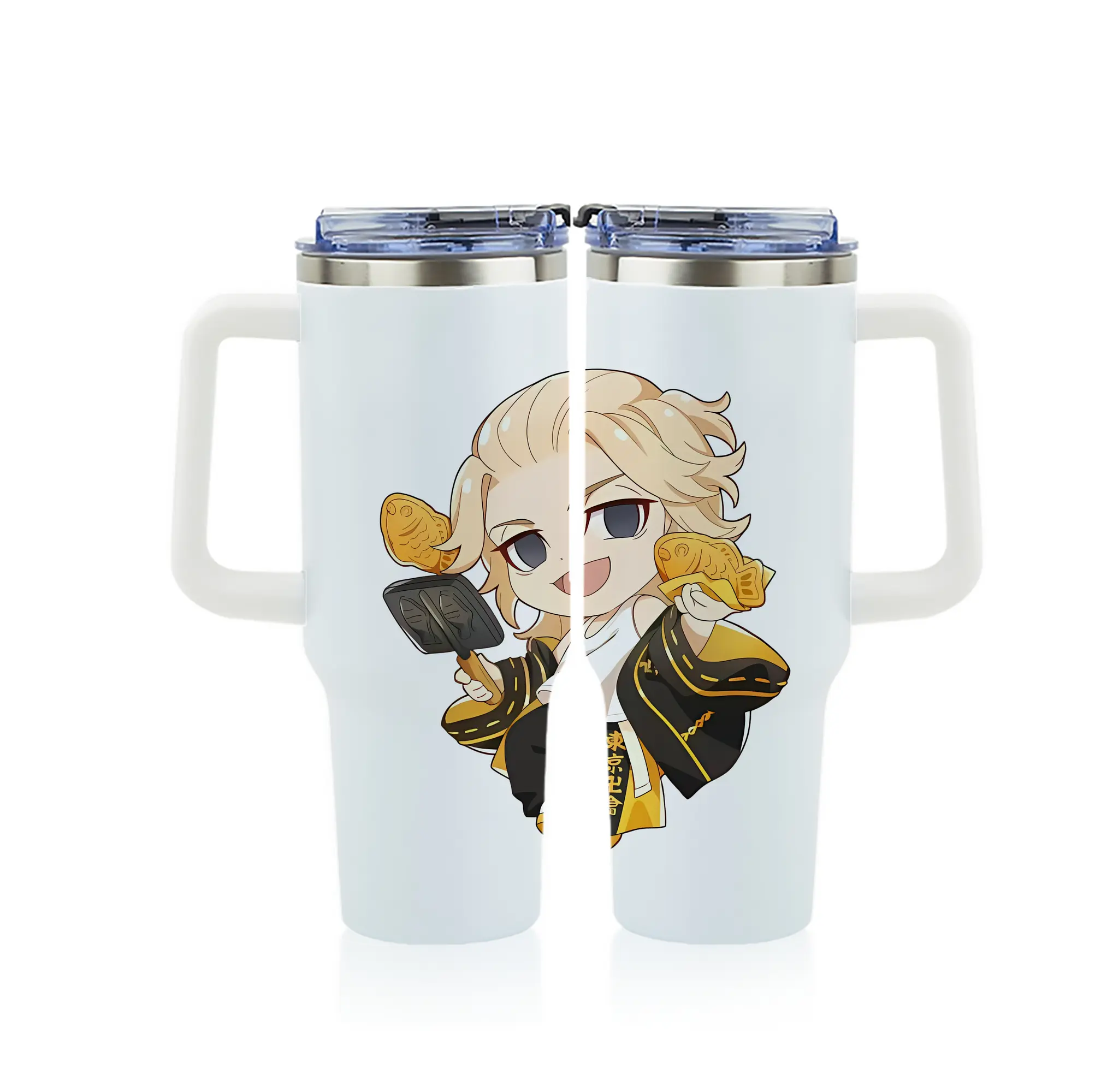 東京リベンジャーズ グッズ,佐野万次郎 - 1200mL フルプリント車用タンブラー ・ 304ステンレス 内側 ・ 201ステンレス 外側 ・ 保温 保冷 ・ 通勤 ドライブ アウトドア用