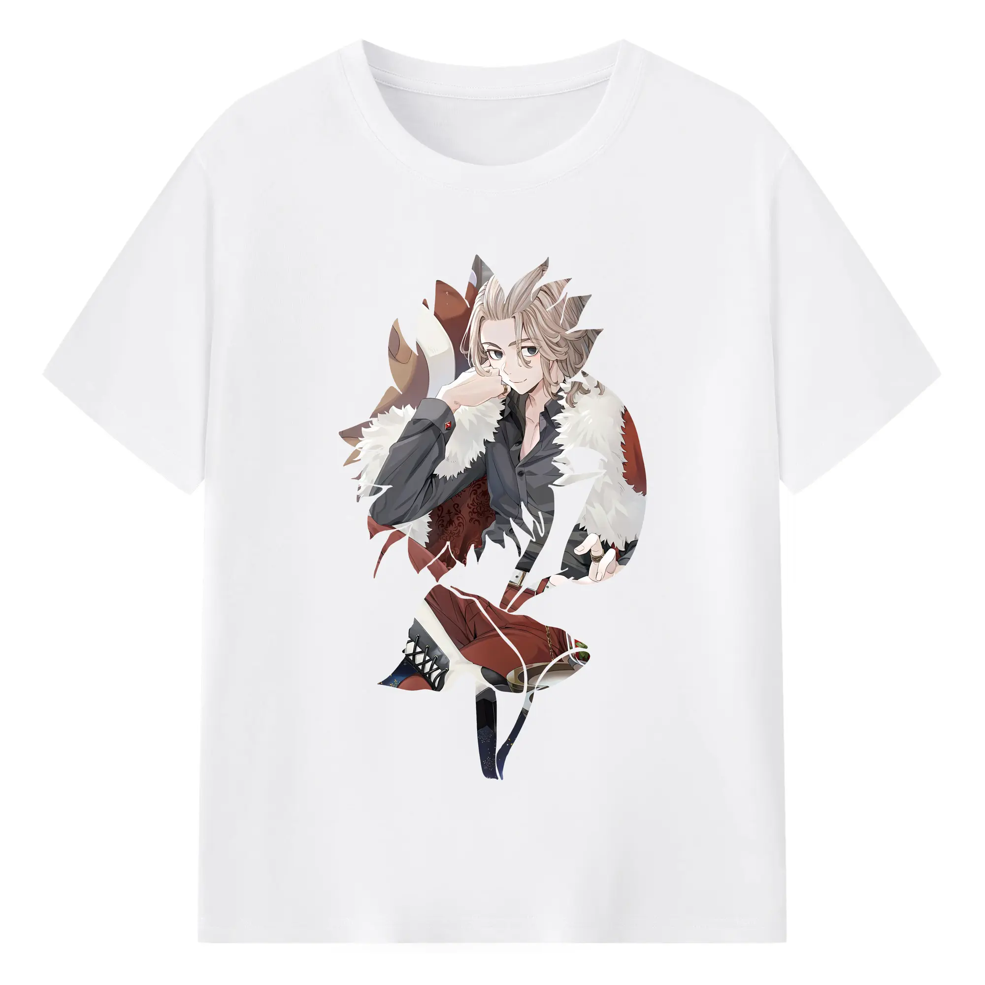 東京リベンジャーズ グッズ,佐野万次郎 - 綿100％ 半袖Tシャツ ・ フロントプリント ・ 快適 通気性 ・ 日常使い 散歩 スポーツ用