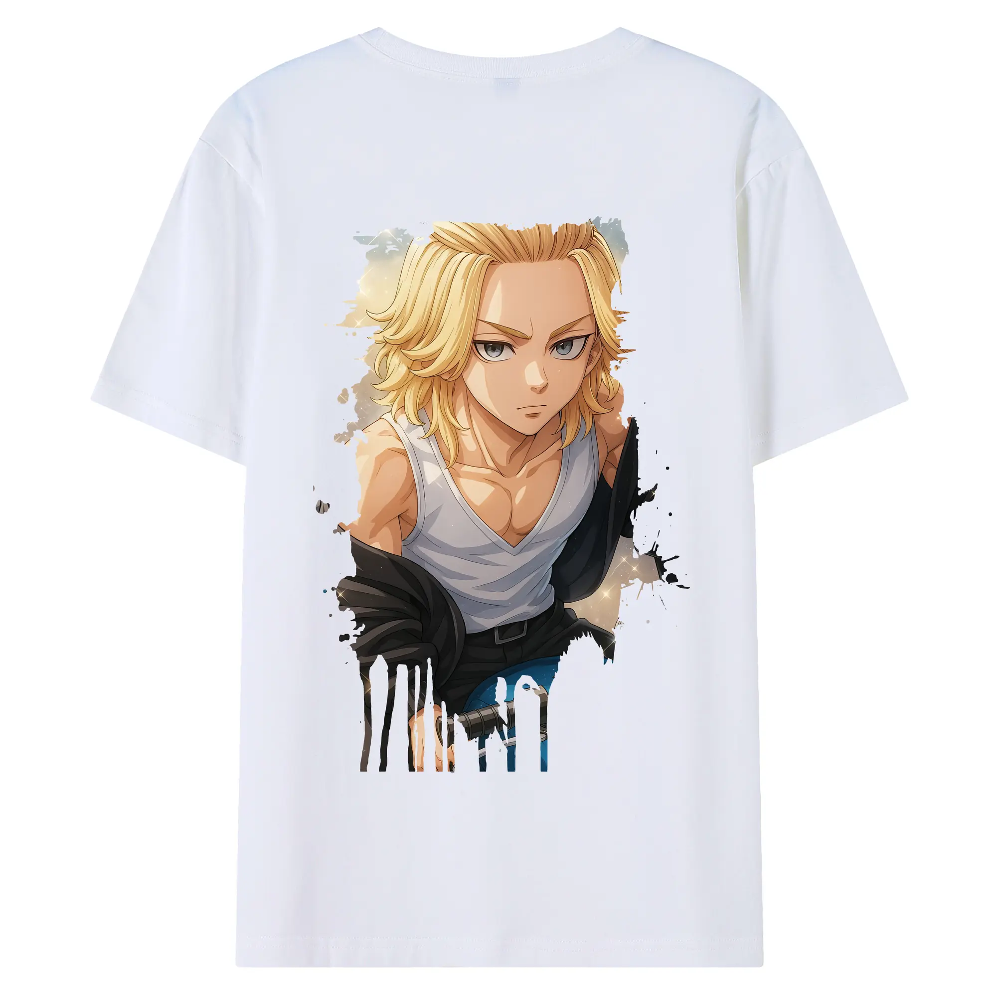 東京リベンジャーズ グッズ,佐野万次郎 - 綿100％ 半袖Tシャツ ・ バックプリント ・ 快適 通気性 ・ 日常使い 散歩 スポーツ用