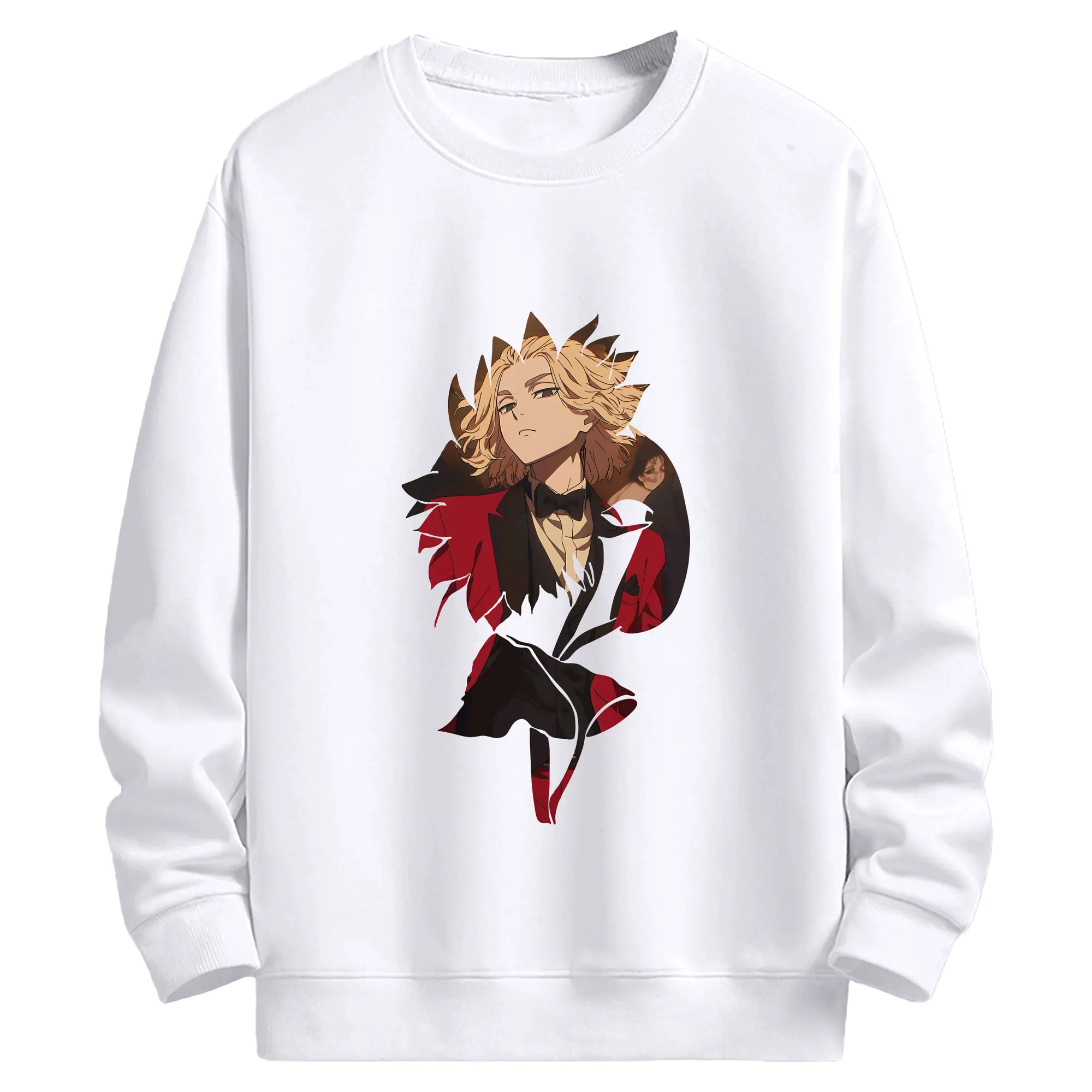 東京リベンジャーズ グッズ,佐野万次郎 - 高品質 クルーネック スウェット ・ コットン59％ ポリエステル41％ ・ ユニセックス 長袖 トレーナー ・ カジュアル デイリー スポーツ 散歩用