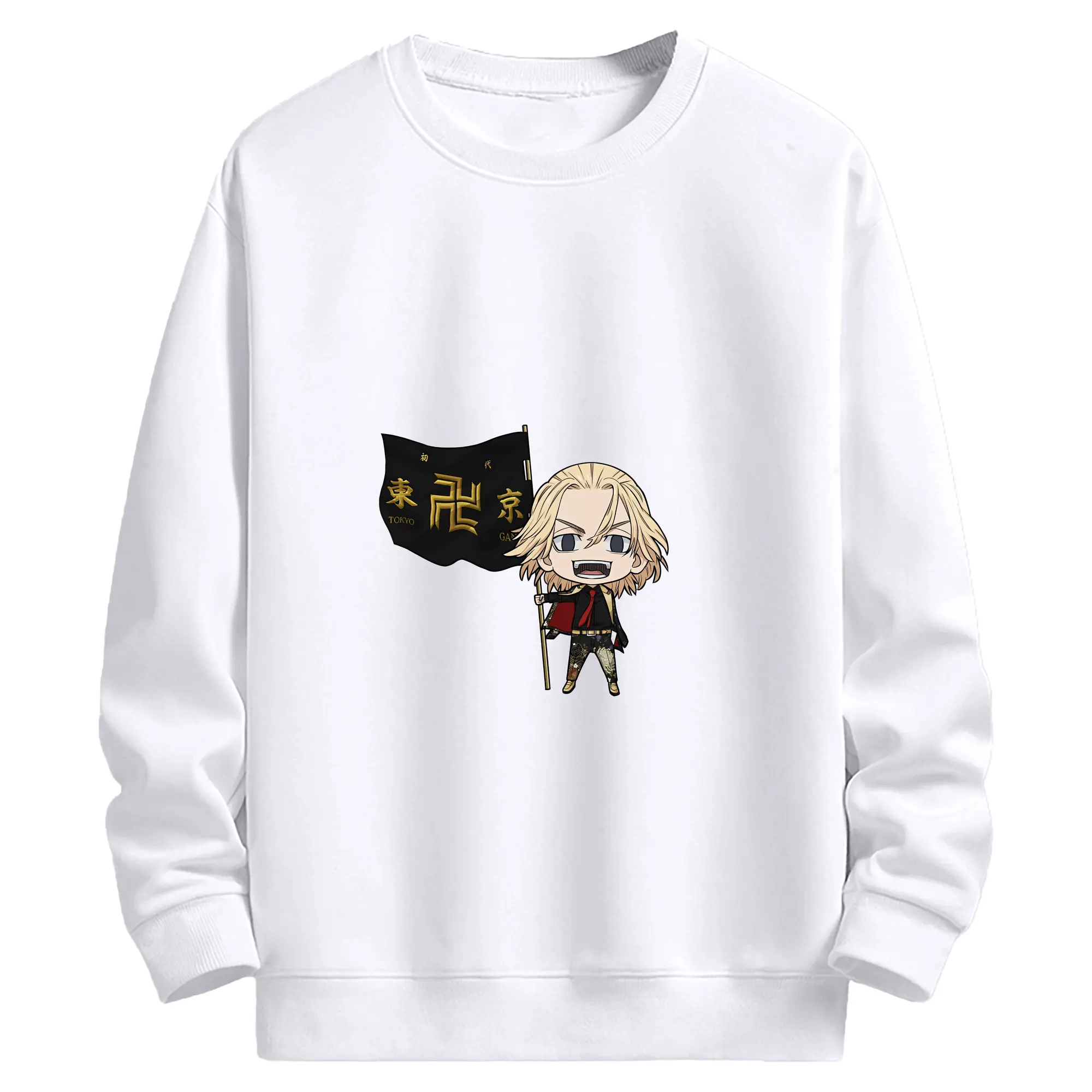 東京リベンジャーズ グッズ,佐野万次郎 - 高品質 クルーネック スウェット ・ コットン59％ ポリエステル41％ ・ ユニセックス 長袖 トレーナー ・ カジュアル デイリー スポーツ 散歩用