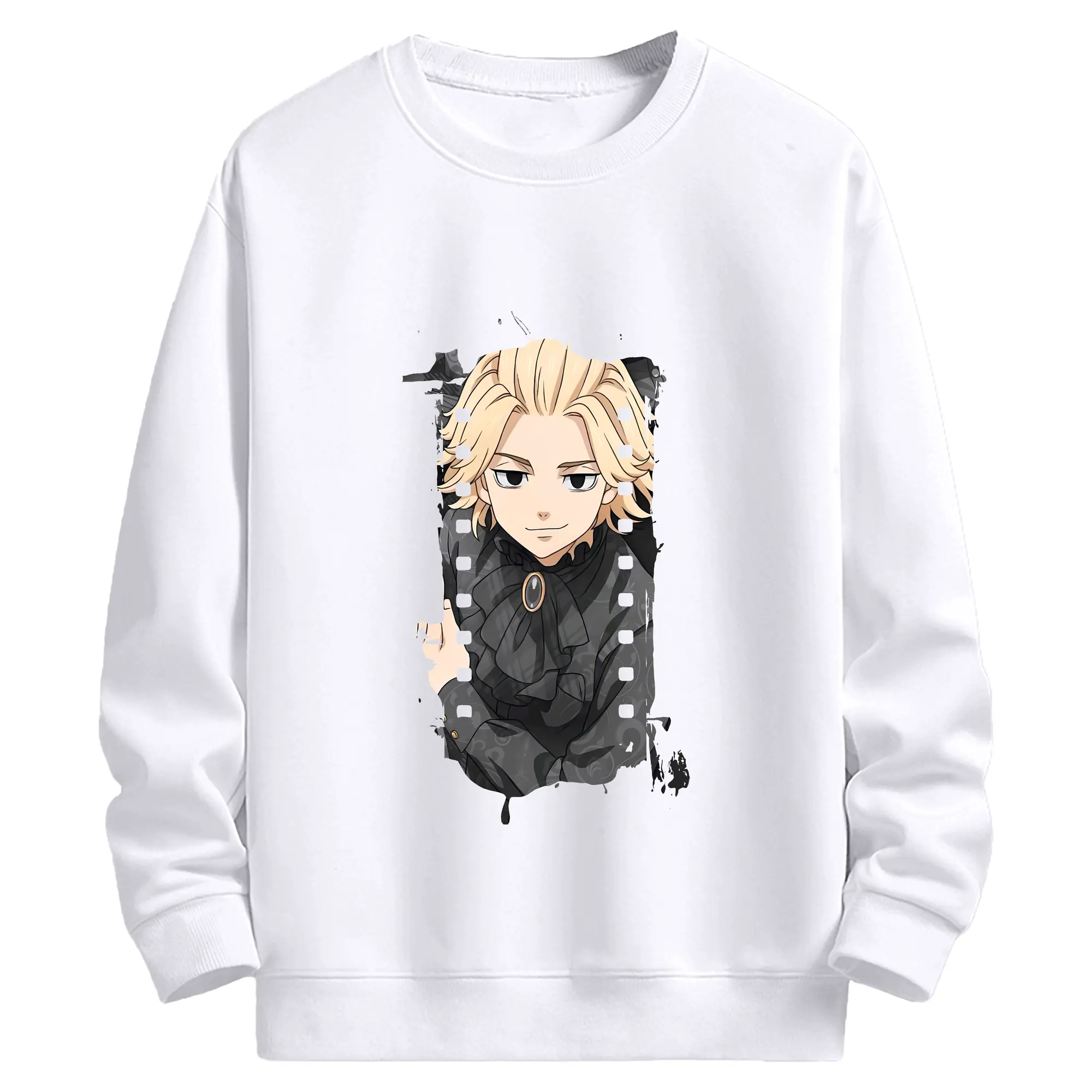 東京リベンジャーズ グッズ,佐野万次郎 - 高品質 クルーネック スウェット ・ コットン59％ ポリエステル41％ ・ ユニセックス 長袖 トレーナー ・ カジュアル デイリー スポーツ 散歩用