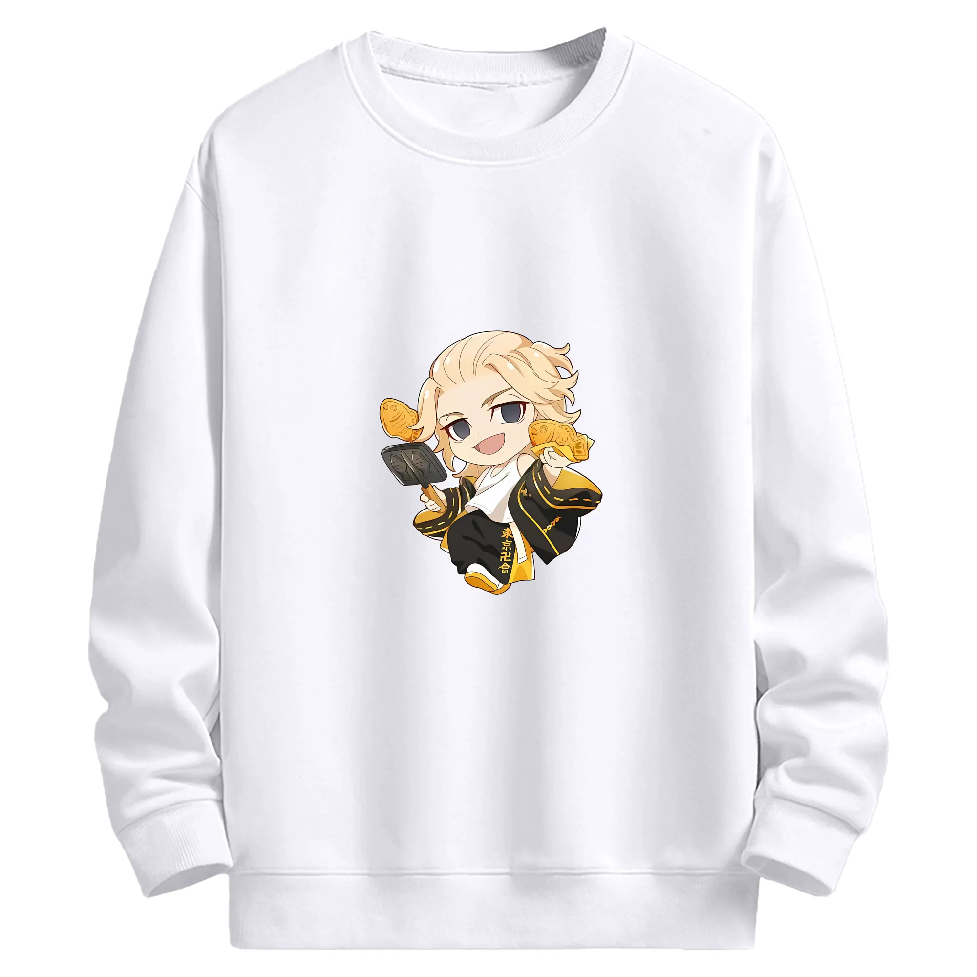 東京リベンジャーズ グッズ,佐野万次郎 - 高品質 クルーネック スウェット ・ コットン59％ ポリエステル41％ ・ ユニセックス 長袖 トレーナー ・ カジュアル デイリー スポーツ 散歩用