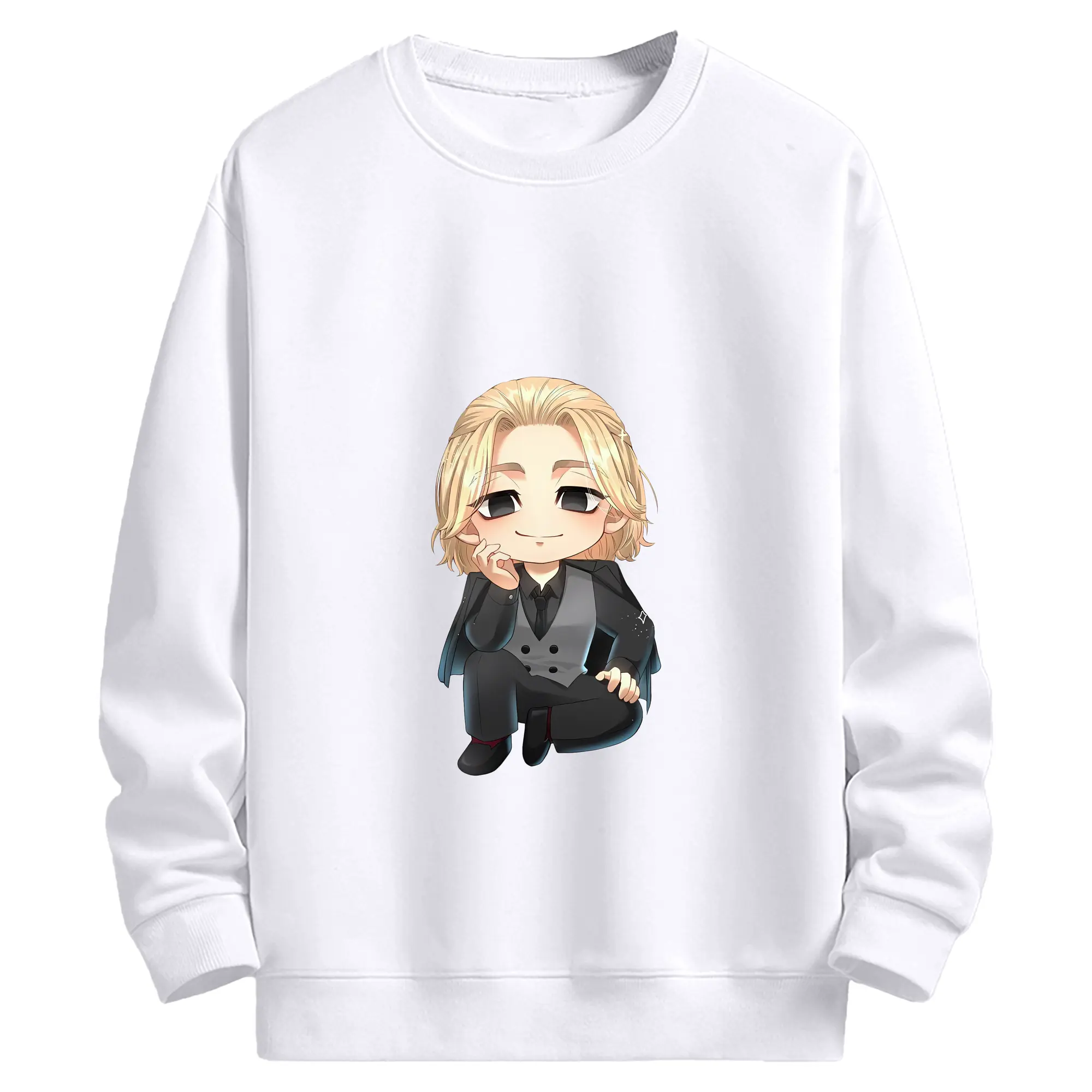 東京リベンジャーズ グッズ,佐野万次郎 - 高品質 クルーネック スウェット ・ コットン59％ ポリエステル41％ ・ ユニセックス 長袖 トレーナー ・ カジュアル デイリー スポーツ 散歩用