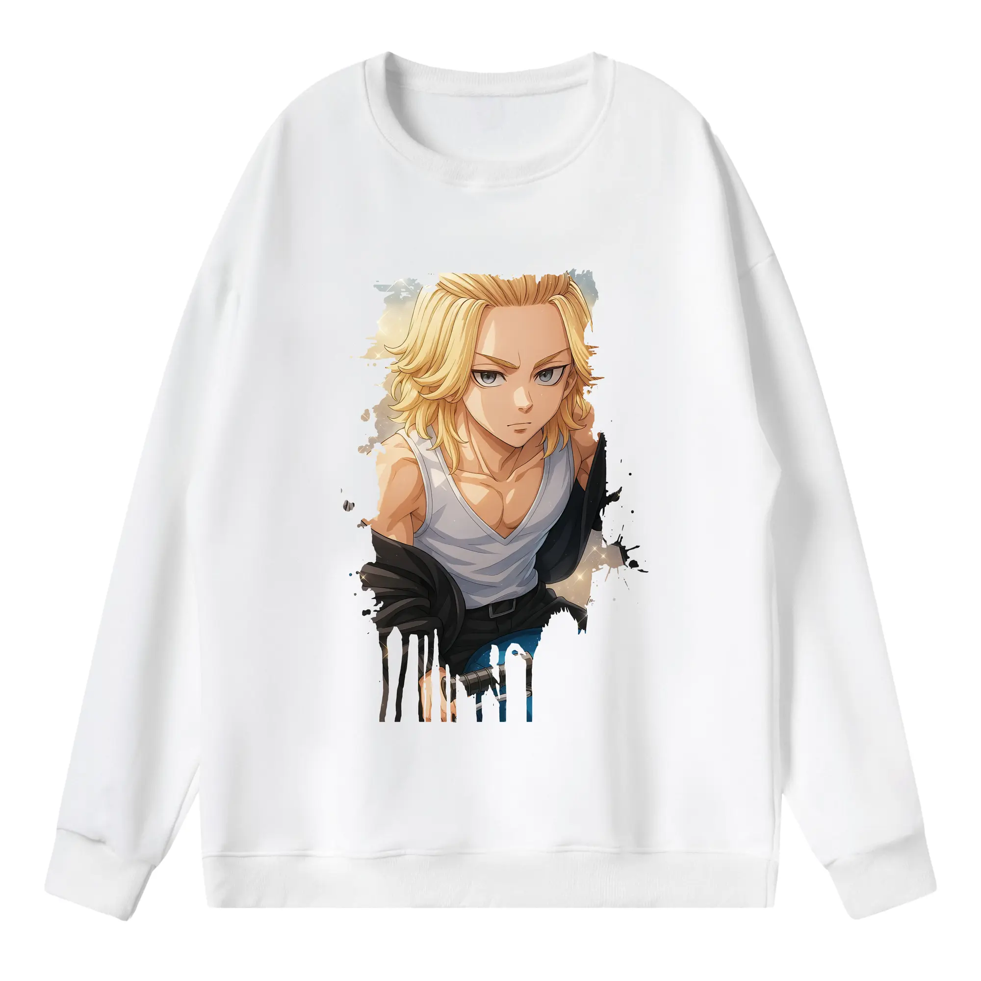 東京リベンジャーズ グッズ,佐野万次郎 - 薄手 クルーネック スウェット 裏毛260g · ポリエステル 春秋向け カジュアル 男女兼用 · トレーナー デイリー スポーツ 散歩に最適