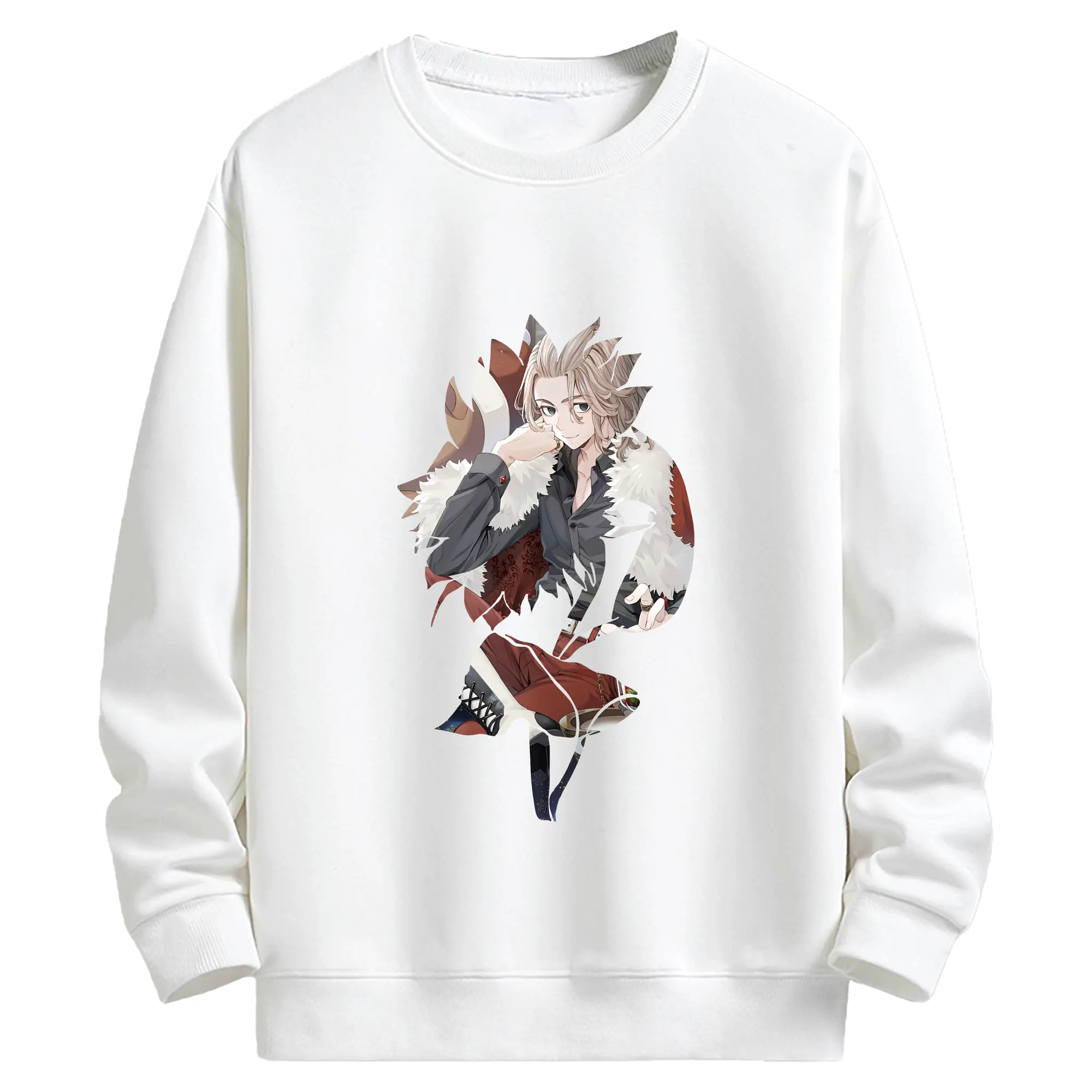 東京リベンジャーズ グッズ,佐野万次郎 - キッズ クルーネックスウェットシャツ ・ フロントプリント ・ 綿80％ ポリエステル20％ ・ 快適 通学 スポーツ 日常使い お散歩用