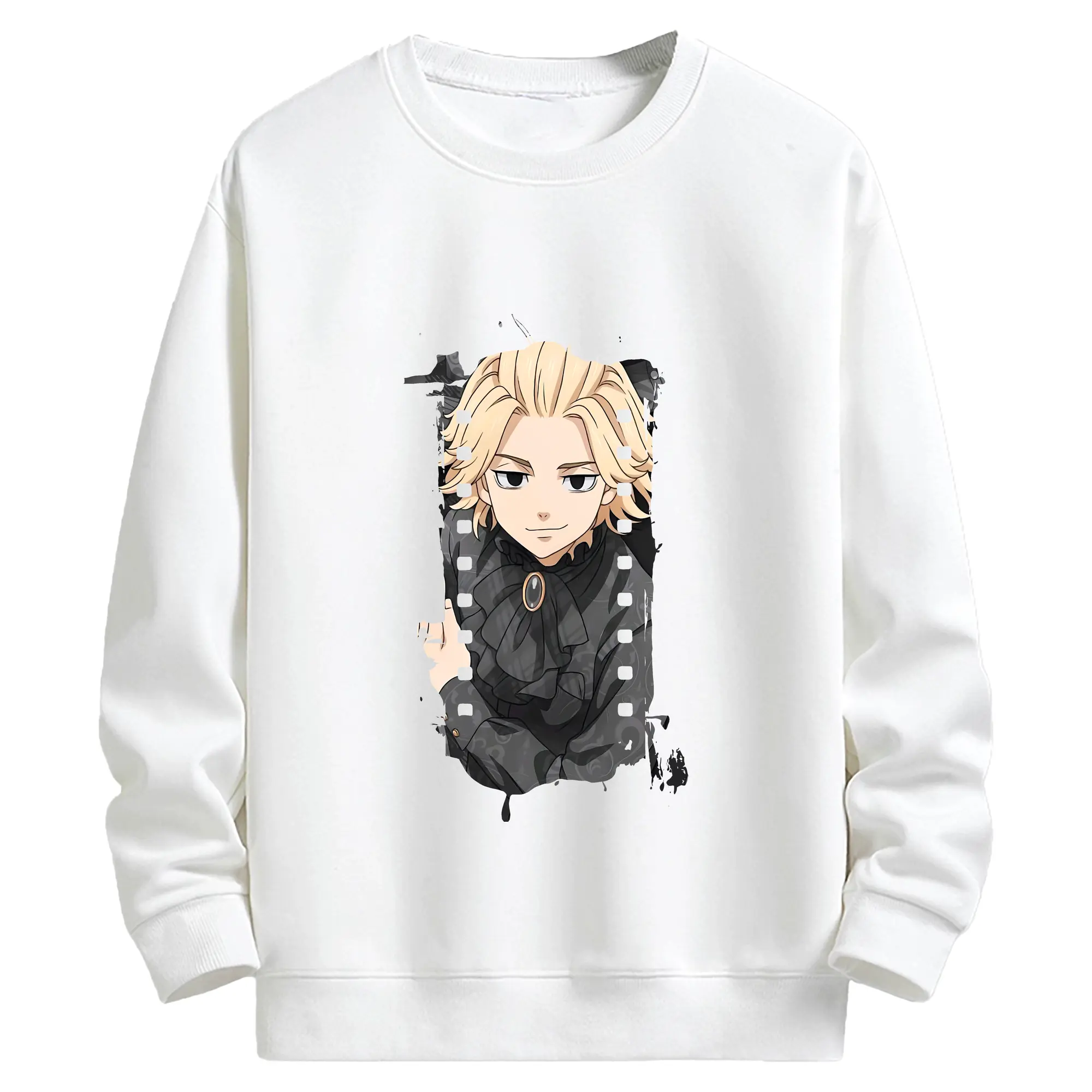 東京リベンジャーズ グッズ,佐野万次郎 - キッズ クルーネックスウェットシャツ ・ フロントプリント ・ 綿80％ ポリエステル20％ ・ 快適 通学 スポーツ 日常使い お散歩用