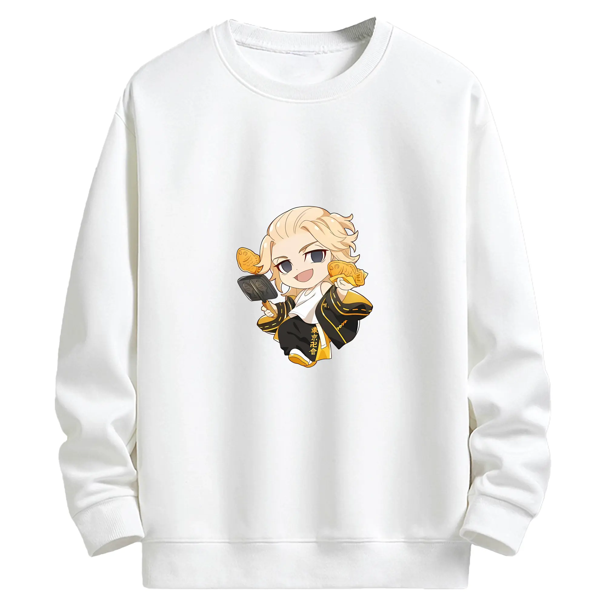 東京リベンジャーズ グッズ,佐野万次郎 - キッズ クルーネックスウェットシャツ ・ フロントプリント ・ 綿80％ ポリエステル20％ ・ 快適 通学 スポーツ 日常使い お散歩用
