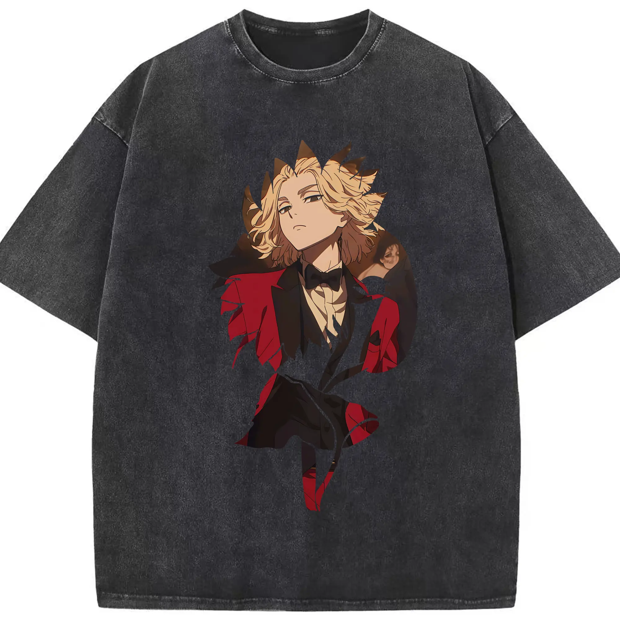 東京リベンジャーズ グッズ,佐野万次郎 - 綿100％ ヴィンテージ風 半袖Tシャツ ・ フロントプリント ・ 柔らか肌触り ・ 通気性 快適 ・ スポーツ カジュアル 外出用