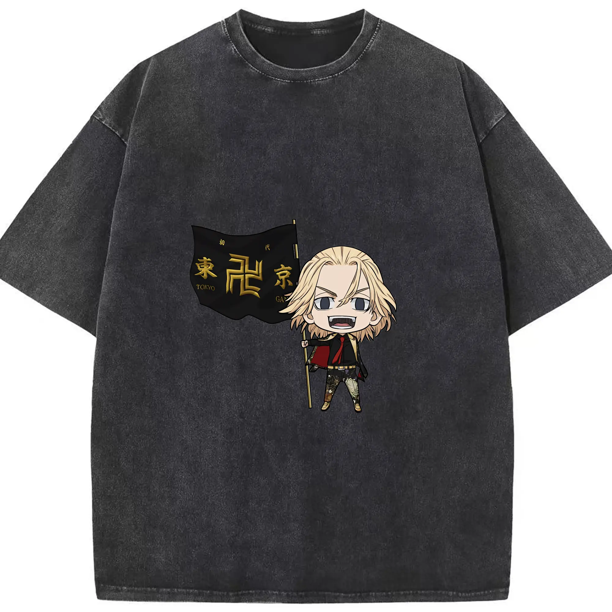 東京リベンジャーズ グッズ,佐野万次郎 - 綿100％ ヴィンテージ風 半袖Tシャツ ・ フロントプリント ・ 柔らか肌触り ・ 通気性 快適 ・ スポーツ カジュアル 外出用