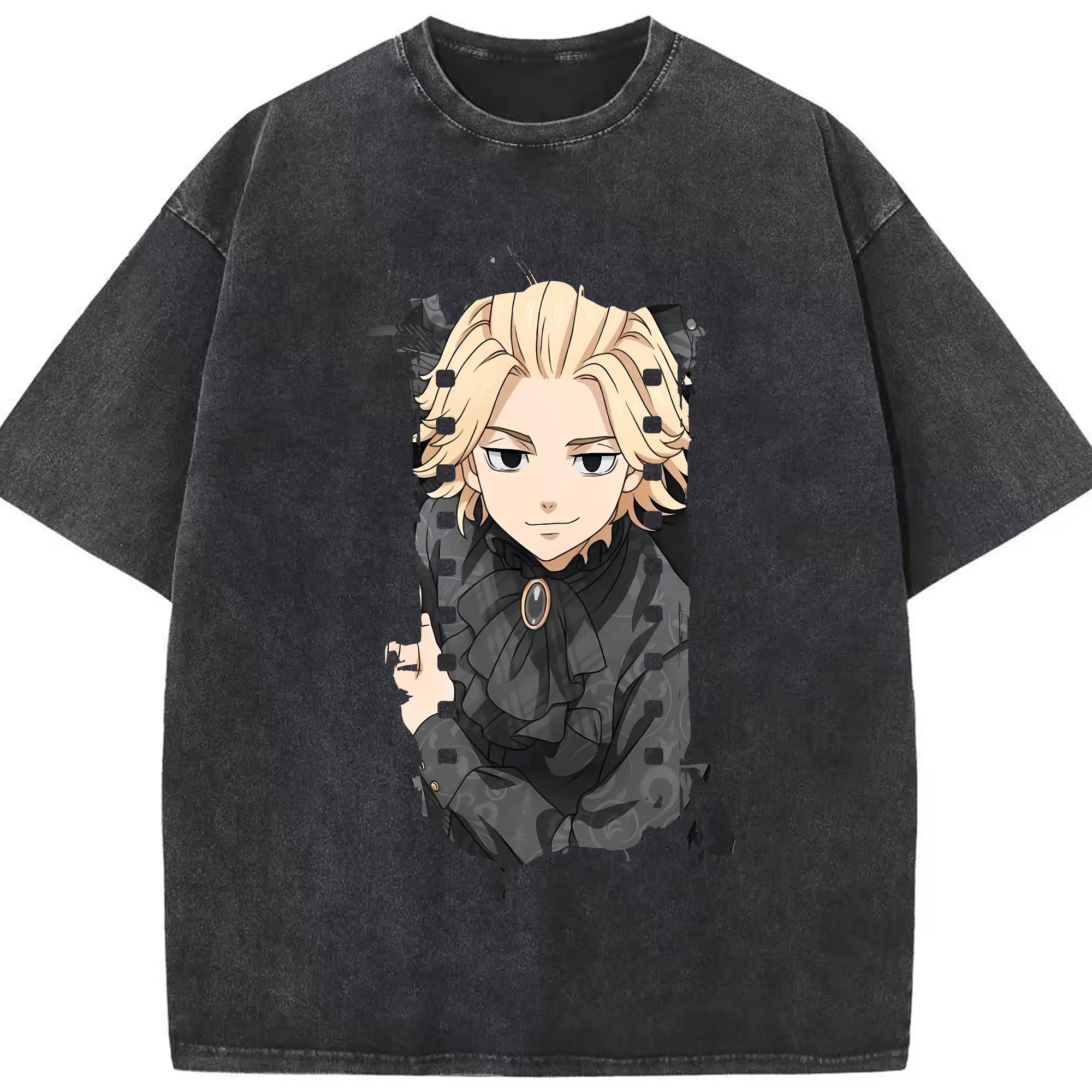 東京リベンジャーズ グッズ,佐野万次郎 - 綿100％ ヴィンテージ風 半袖Tシャツ ・ フロントプリント ・ 柔らか肌触り ・ 通気性 快適 ・ スポーツ カジュアル 外出用