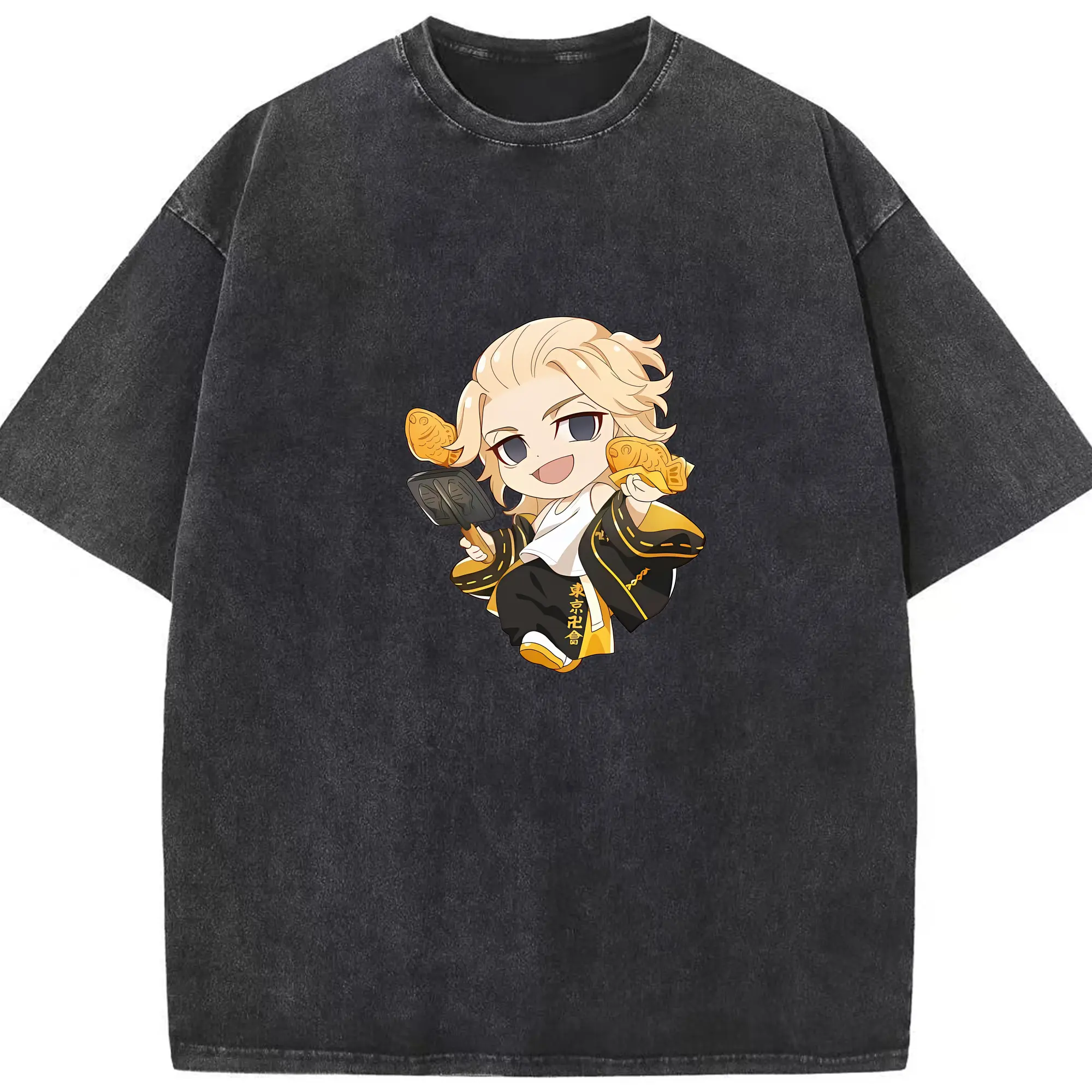 東京リベンジャーズ グッズ,佐野万次郎 - 綿100％ ヴィンテージ風 半袖Tシャツ ・ フロントプリント ・ 柔らか肌触り ・ 通気性 快適 ・ スポーツ カジュアル 外出用