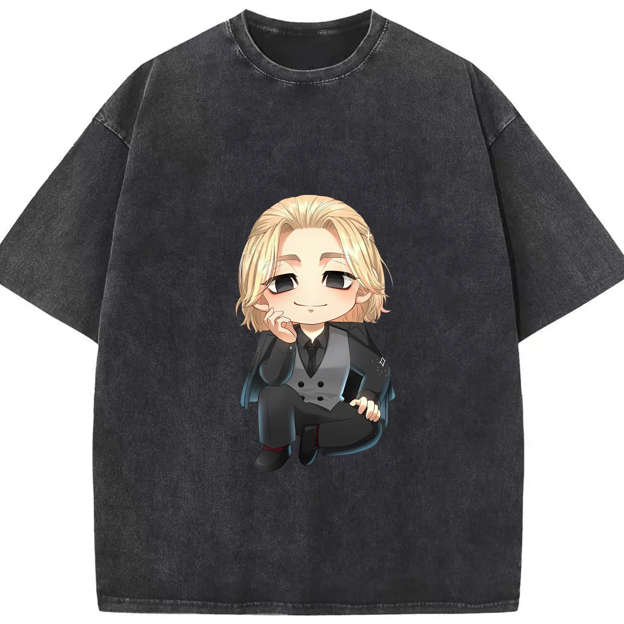東京リベンジャーズ グッズ,佐野万次郎 - 綿100％ ヴィンテージ風 半袖Tシャツ ・ フロントプリント ・ 柔らか肌触り ・ 通気性 快適 ・ スポーツ カジュアル 外出用