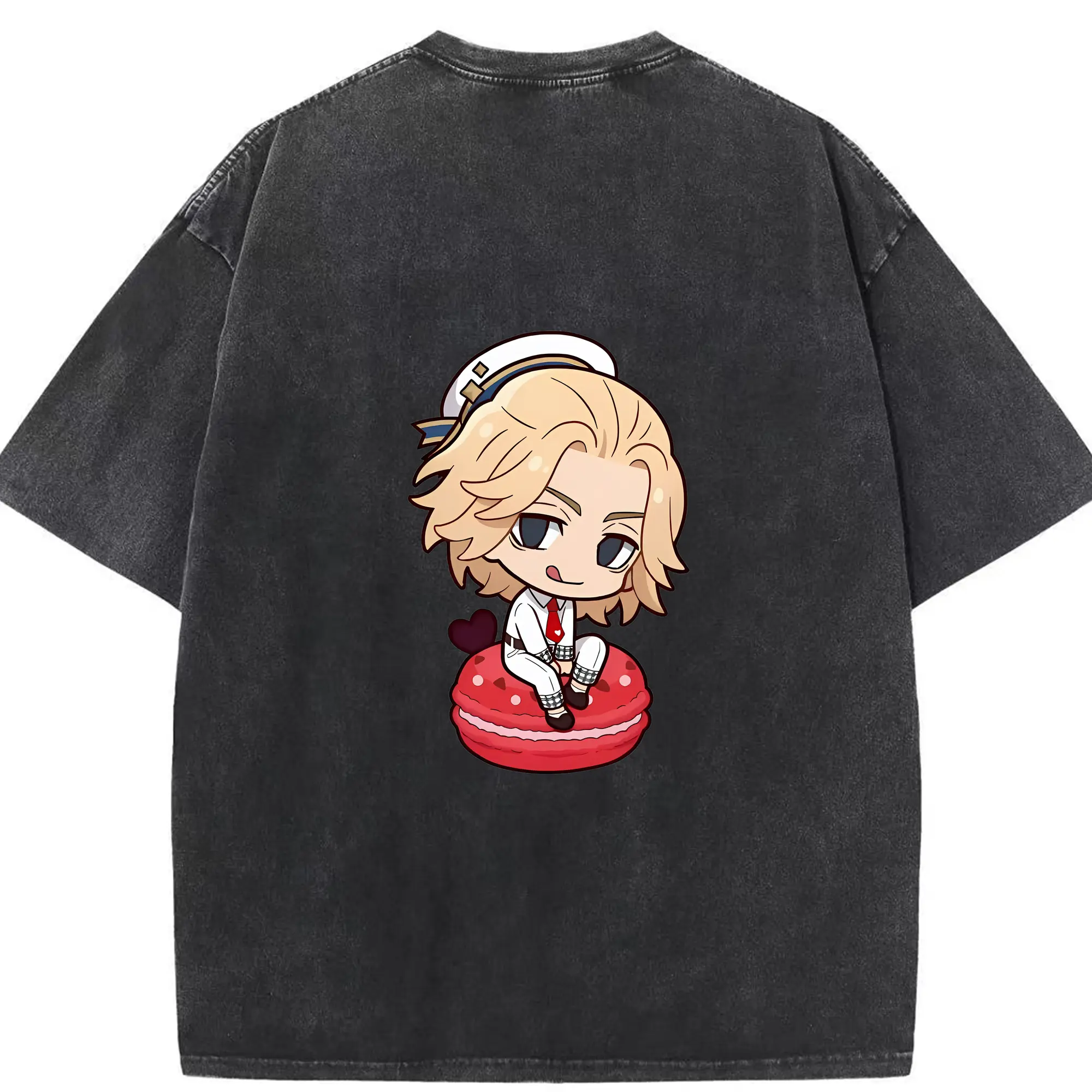 東京リベンジャーズ グッズ,佐野万次郎 - 綿100％ ヴィンテージ風 半袖Tシャツ ・ 背面プリント ・ 柔らか肌触り ・ 通気性 快適 ・ スポーツ カジュアル 外出用