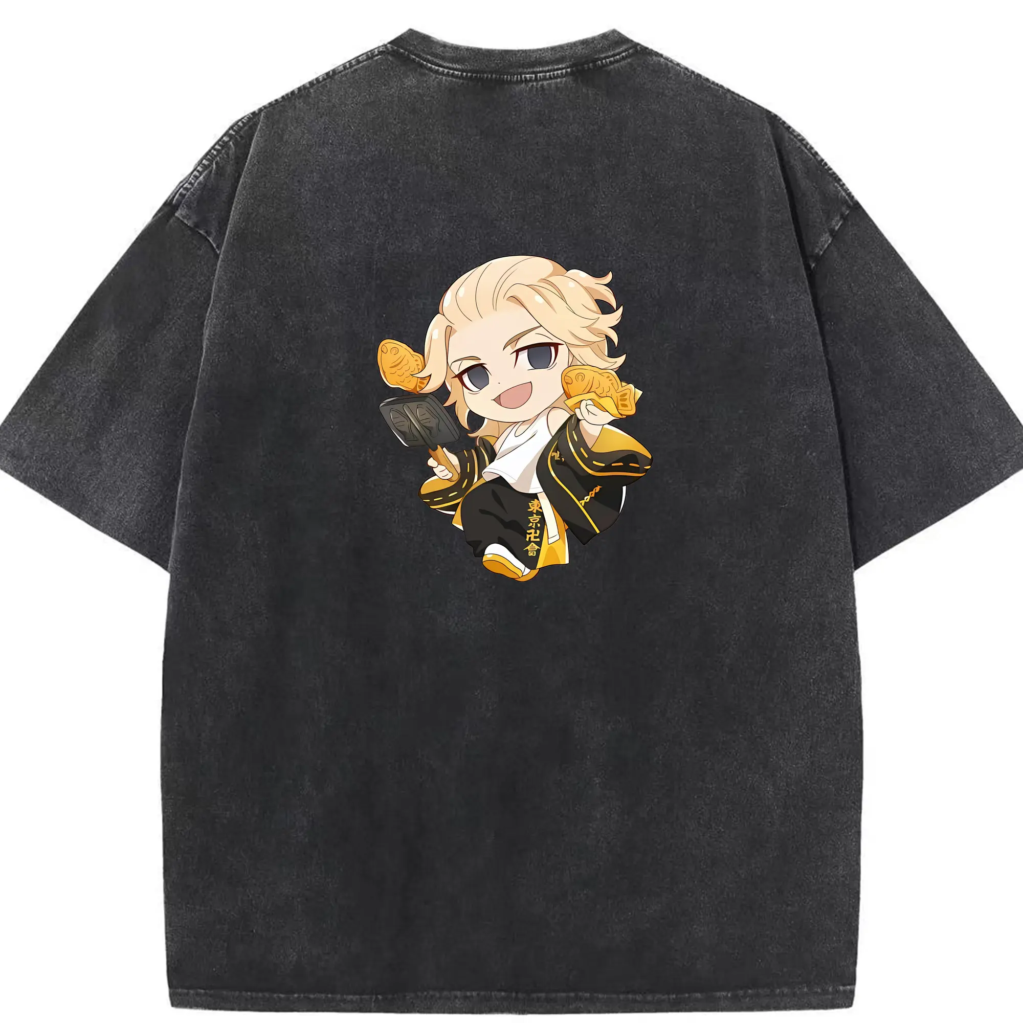 東京リベンジャーズ グッズ,佐野万次郎 - 綿100％ ヴィンテージ風 半袖Tシャツ ・ 背面プリント ・ 柔らか肌触り ・ 通気性 快適 ・ スポーツ カジュアル 外出用