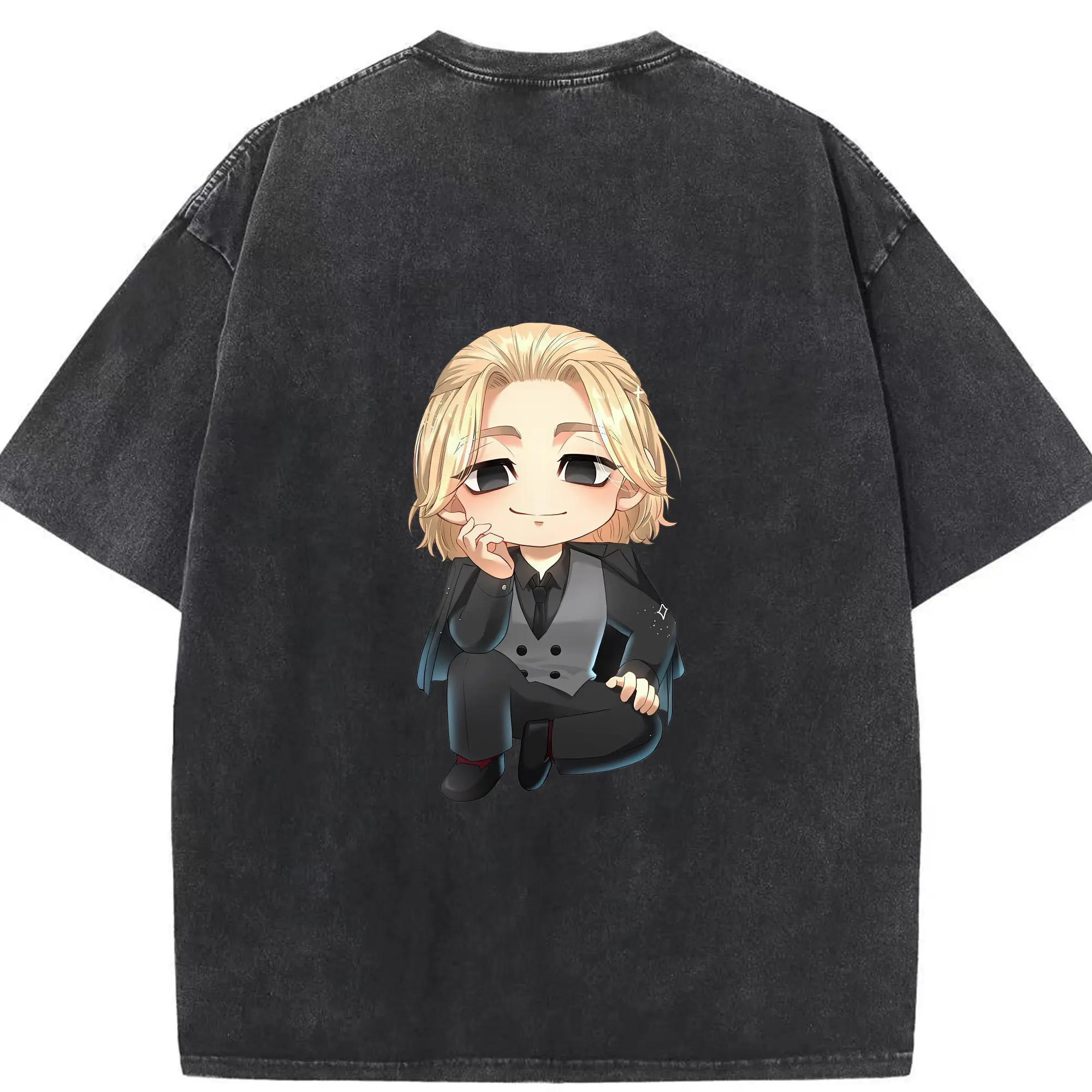 東京リベンジャーズ グッズ,佐野万次郎 - 綿100％ ヴィンテージ風 半袖Tシャツ ・ 背面プリント ・ 柔らか肌触り ・ 通気性 快適 ・ スポーツ カジュアル 外出用