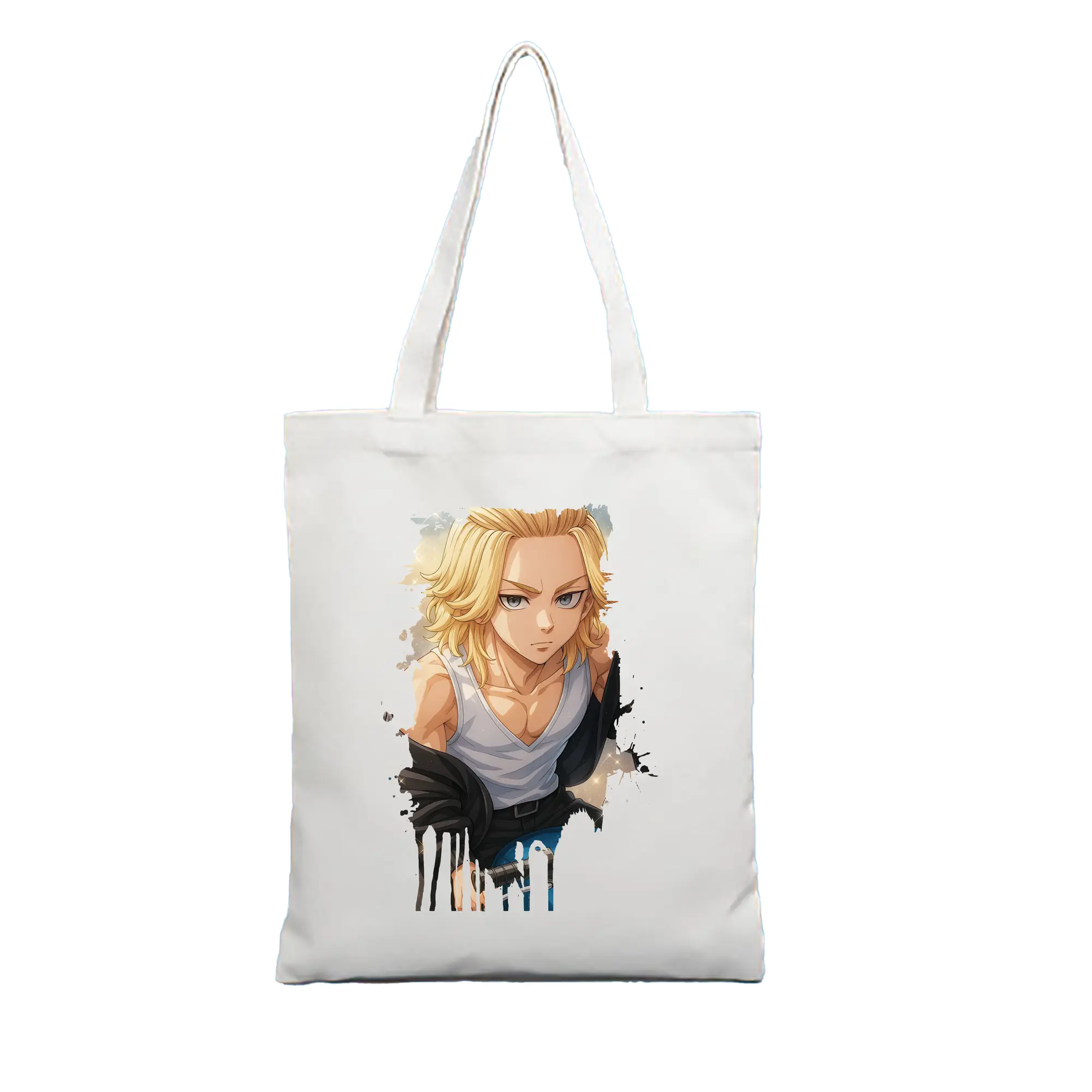 東京リベンジャーズ グッズ,佐野万次郎 - 縦型キャンバス手提げバッグ（トートバッグ） ・ キャンバス素材 ・ ショッピング用 ・ 軽量 丈夫 お手入れ簡単