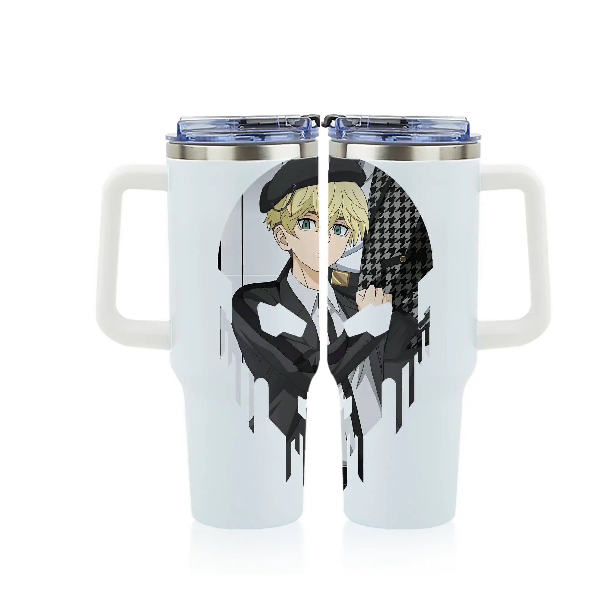 東京リベンジャーズ グッズ,松野千冬 - 1200mL フルプリント車用タンブラー ・ 304ステンレス 内側 ・ 201ステンレス 外側 ・ 保温 保冷 ・ 通勤 ドライブ アウトドア用