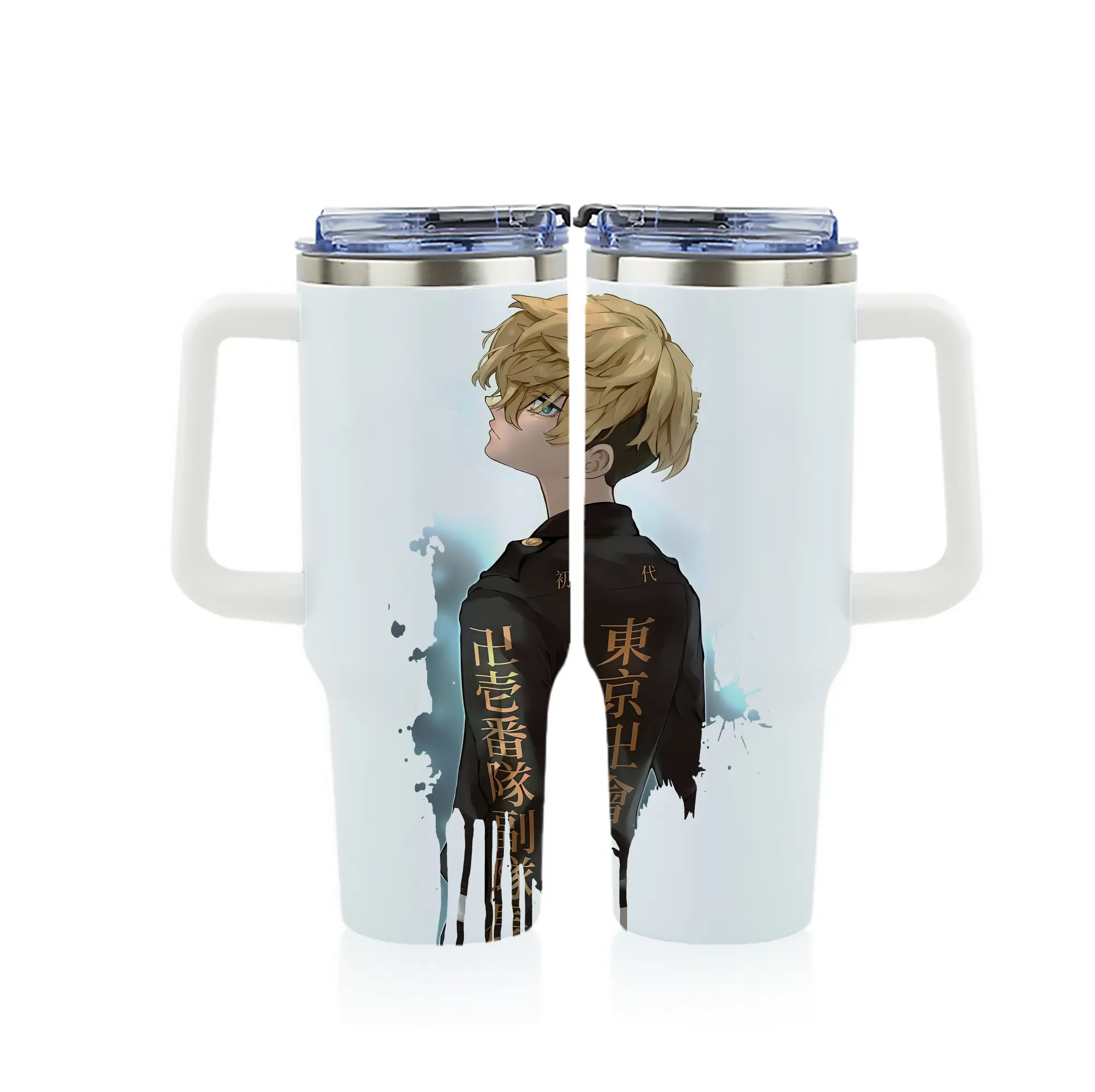 東京リベンジャーズ グッズ,松野千冬 - 1200mL フルプリント車用タンブラー ・ 304ステンレス 内側 ・ 201ステンレス 外側 ・ 保温 保冷 ・ 通勤 ドライブ アウトドア用