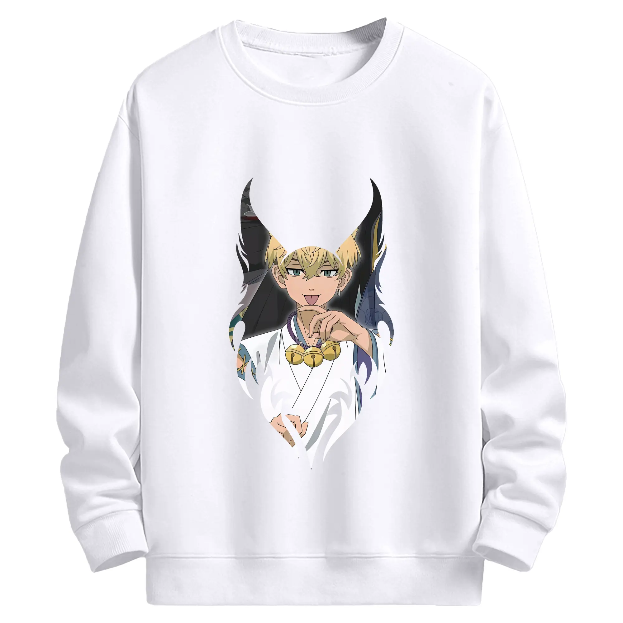 東京リベンジャーズ グッズ,松野千冬 - 高品質 クルーネック スウェット ・ コットン59％ ポリエステル41％ ・ ユニセックス 長袖 トレーナー ・ カジュアル デイリー スポーツ 散歩用