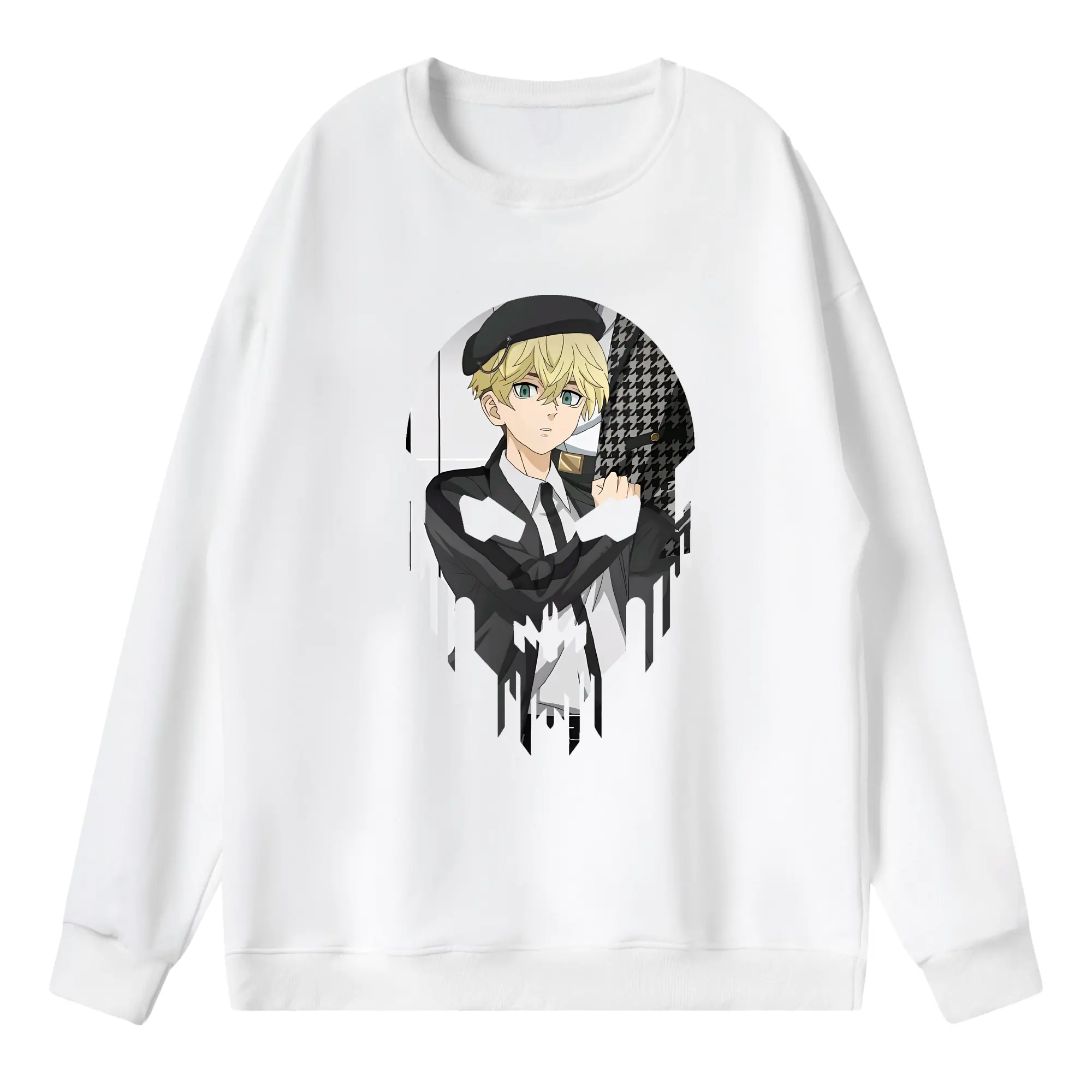 東京リベンジャーズ グッズ,松野千冬 - 薄手 クルーネック スウェット 裏毛260g · ポリエステル 春秋向け カジュアル 男女兼用 · トレーナー デイリー スポーツ 散歩に最適