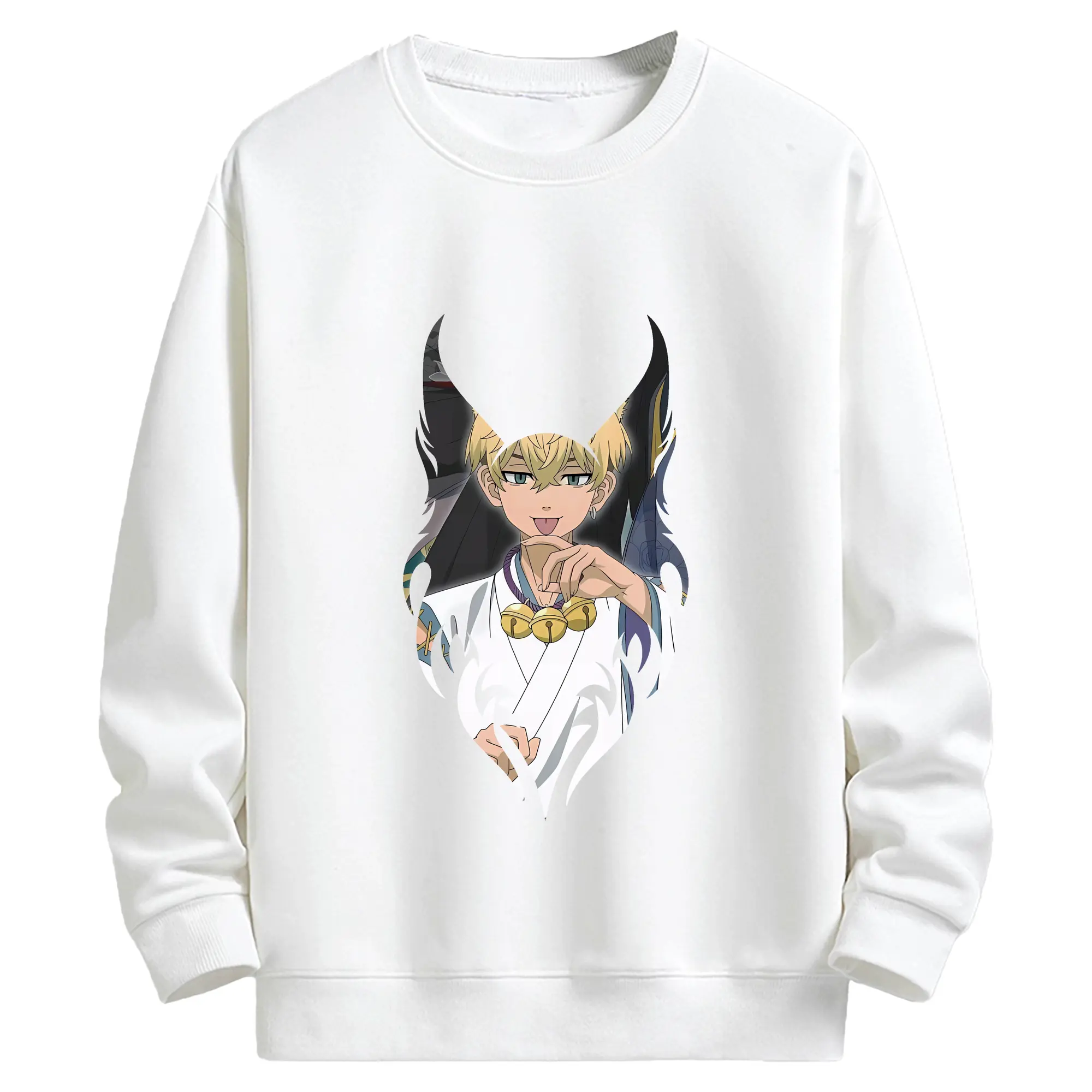 東京リベンジャーズ グッズ,松野千冬 - キッズ クルーネックスウェットシャツ ・ フロントプリント ・ 綿80％ ポリエステル20％ ・ 快適 通学 スポーツ 日常使い お散歩用