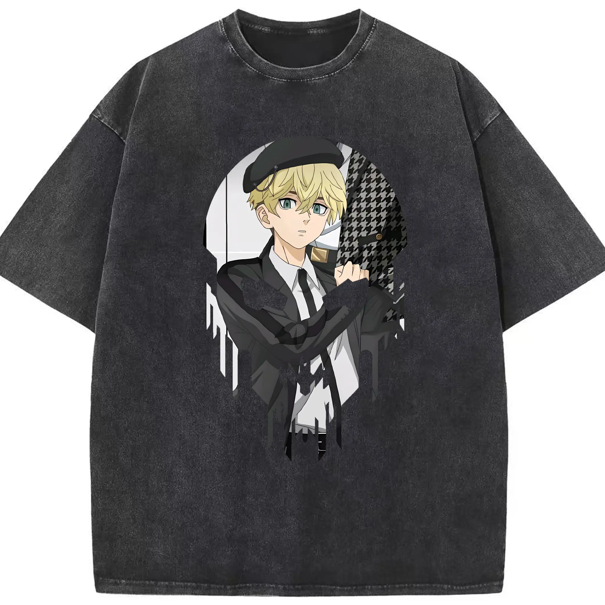 東京リベンジャーズ グッズ,松野千冬 - 綿100％ ヴィンテージ風 半袖Tシャツ ・ フロントプリント ・ 柔らか肌触り ・ 通気性 快適 ・ スポーツ カジュアル 外出用