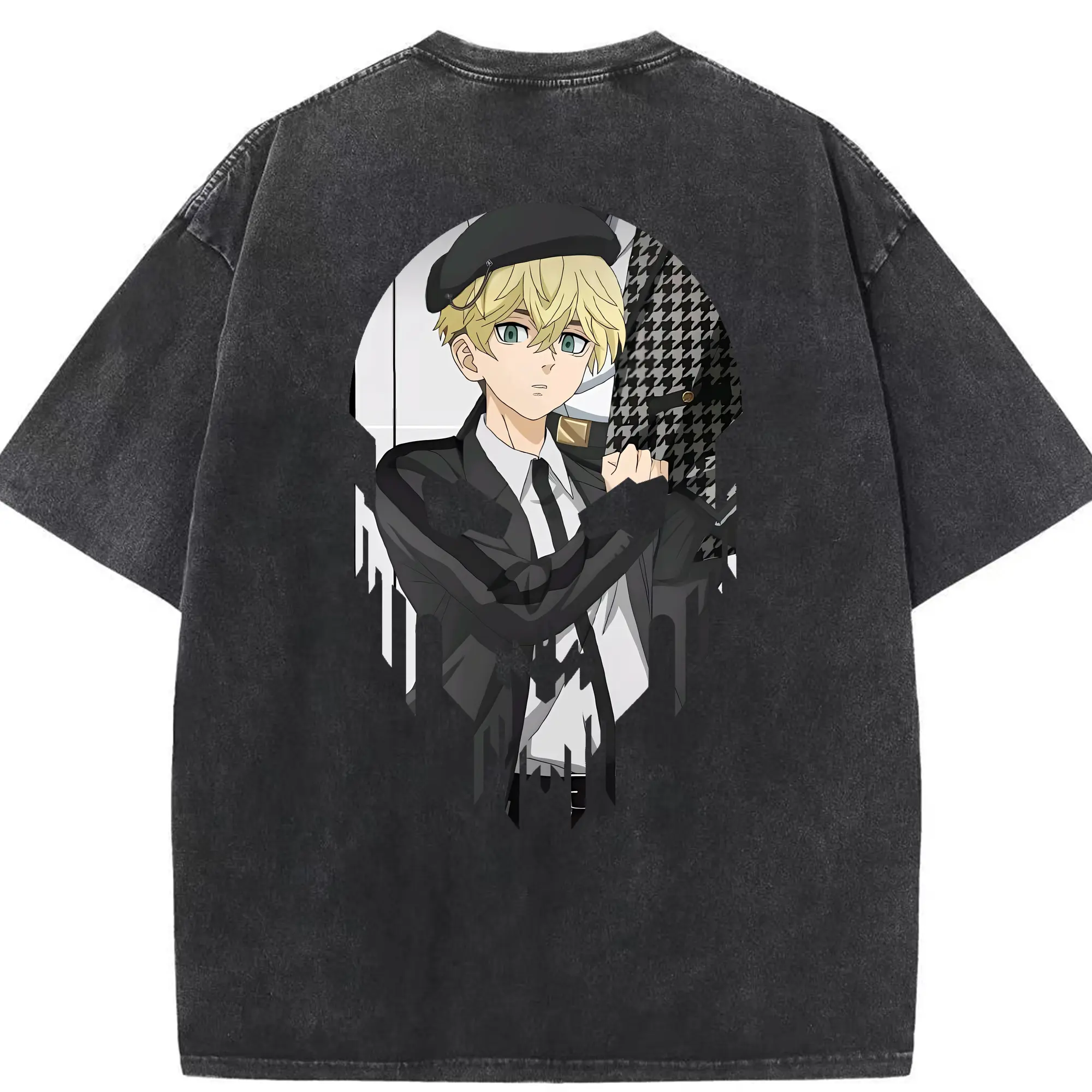 東京リベンジャーズ グッズ,松野千冬 - 綿100％ ヴィンテージ風 半袖Tシャツ ・ 背面プリント ・ 柔らか肌触り ・ 通気性 快適 ・ スポーツ カジュアル 外出用